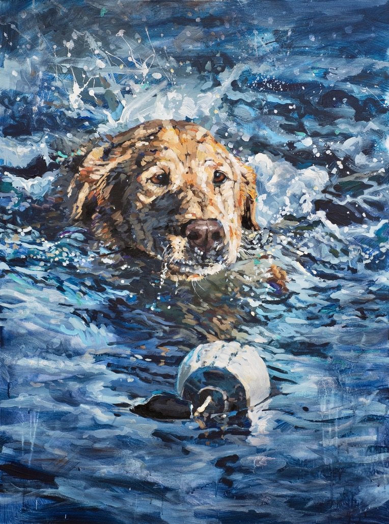 "Chugging Along" 48x36" Acrylic