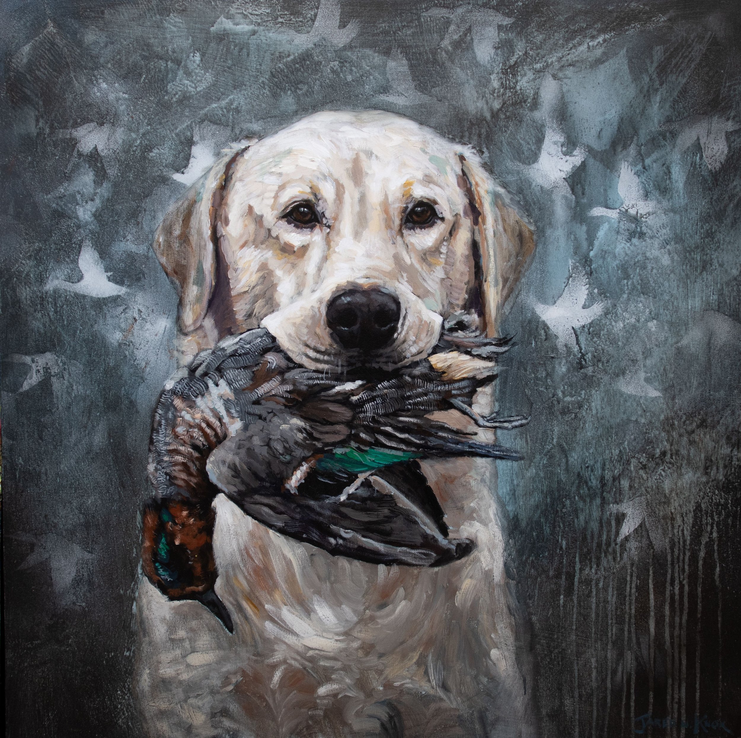 "A Touch of Teal" 30x30" Acrylic