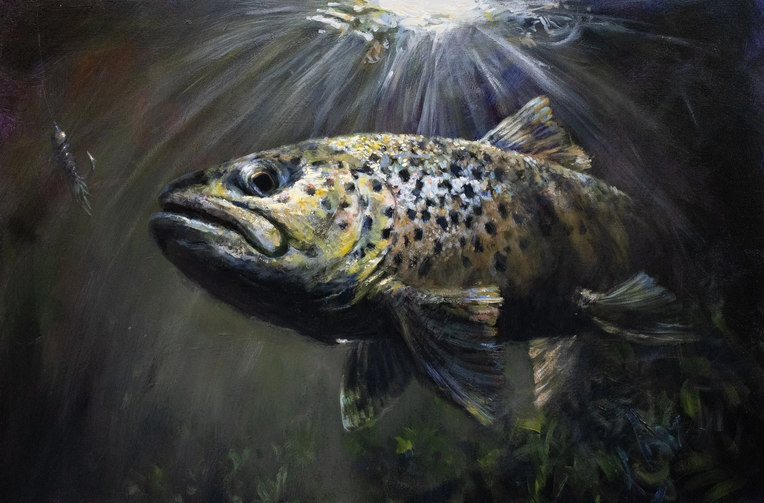 "Chasing Shadows" 24x36" Acrylic on Canvas