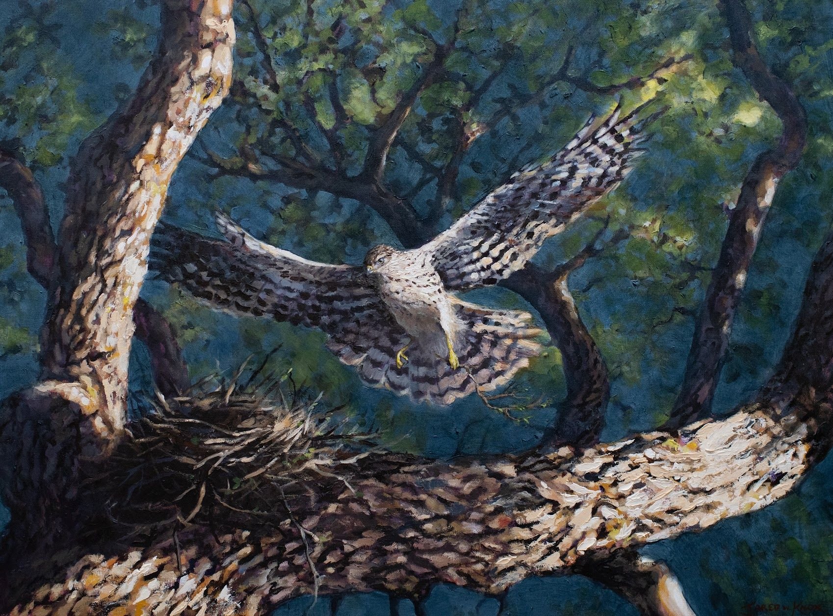 "Building a Home" 40x30" Acrylic