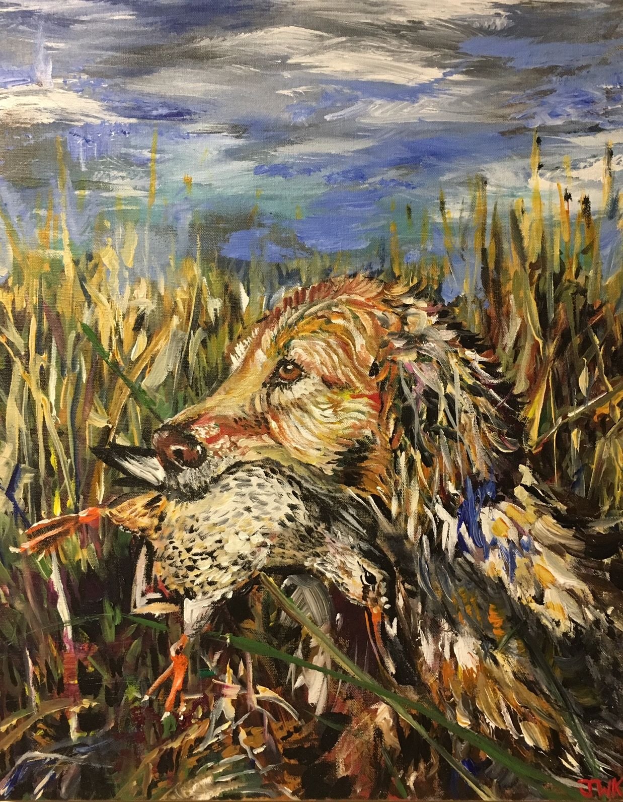 "Sunset Flush" 24x18" Acrylic
