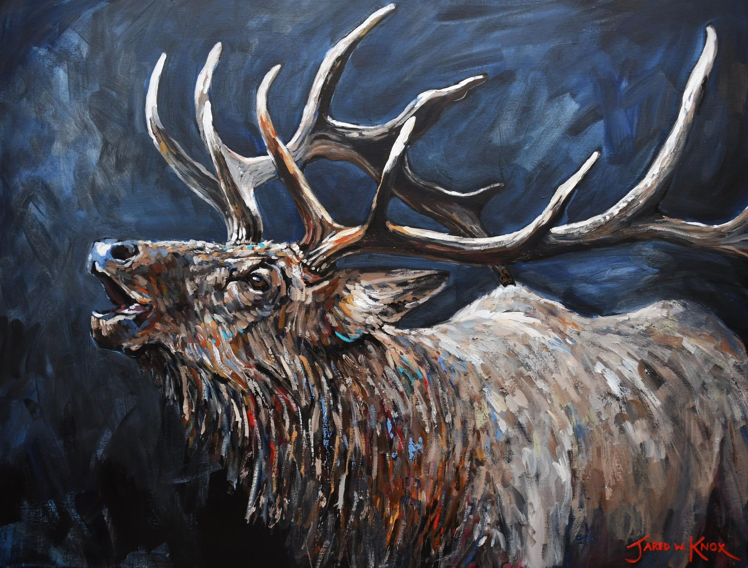 "Late Night Call" 40x30" Acrylic