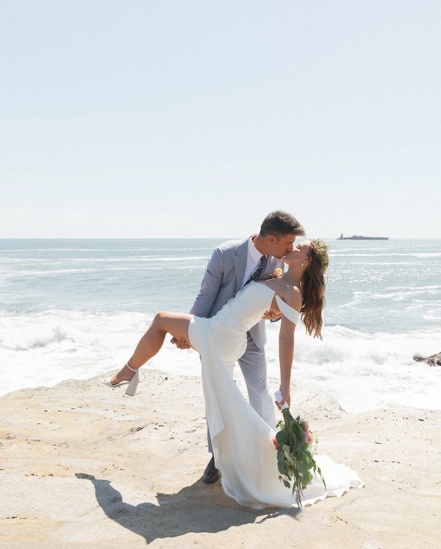 I can&rsquo;t stop drooling over these photographs of Emily &amp; Owen&rsquo;s elopement at Beavertail Lighthouse! More to come from their weekend of celebrations! Floral by Em&rsquo;s sister @carolineehumphrey ஓ๑♡๑ஓ
.
.
.
.
.
.
.
.
.
.
.
.
.
#weddin