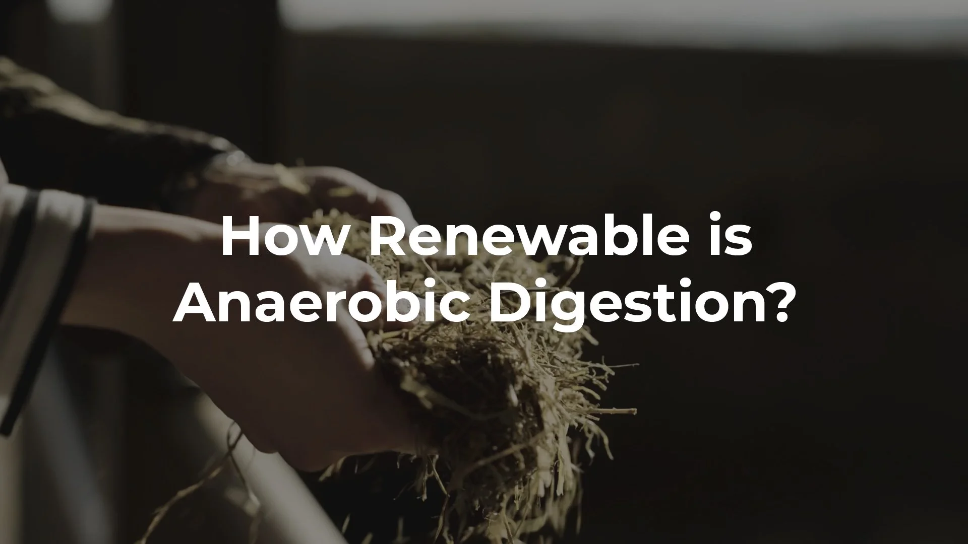 How Renewable is Anaerobic Digestion?
