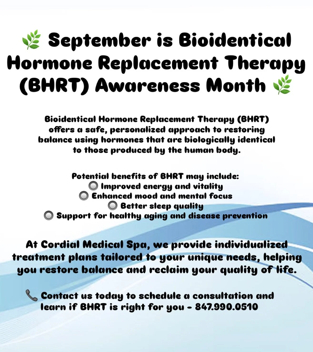 ✨ Healthy aging starts with balanced hormones. Call us today to schedule a consultation 847.990.0510

#BHRT #HormoneHealth #Wellness #HealthyAging #BHRTAwarenessMonth