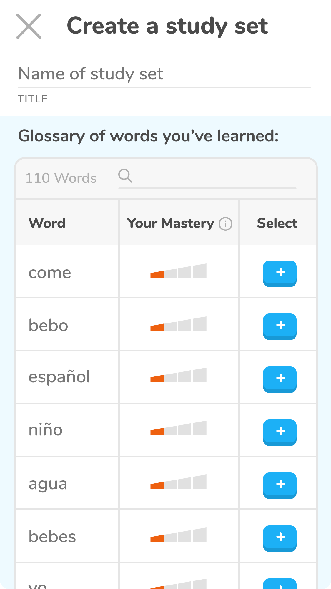 Clarified copy to “Your Mastery” instead of “Strength” and rearranged the glossary for clarity
