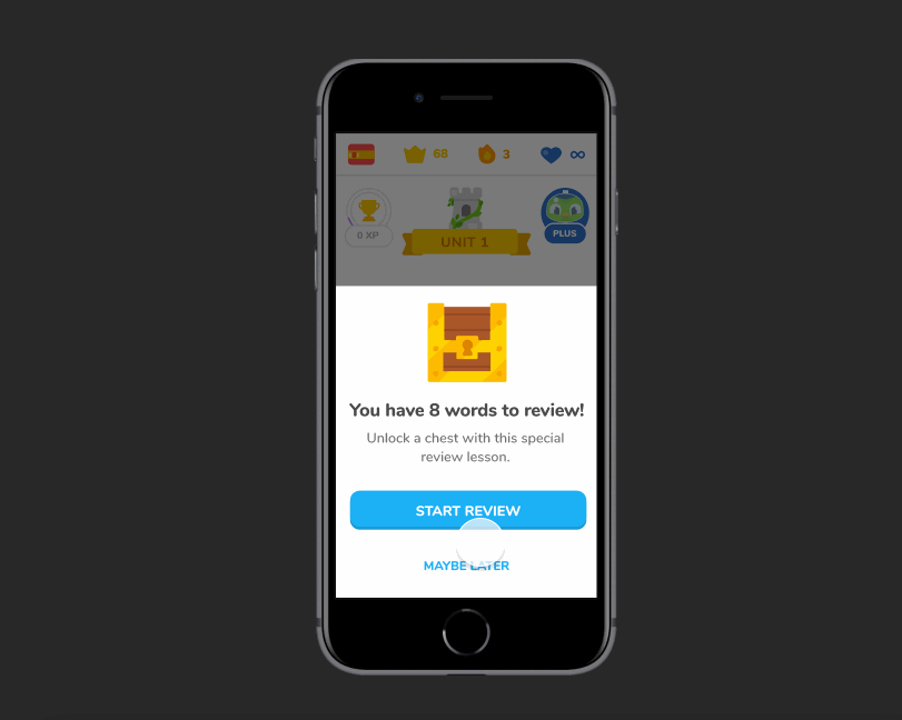 Duolingo Review notification.gif