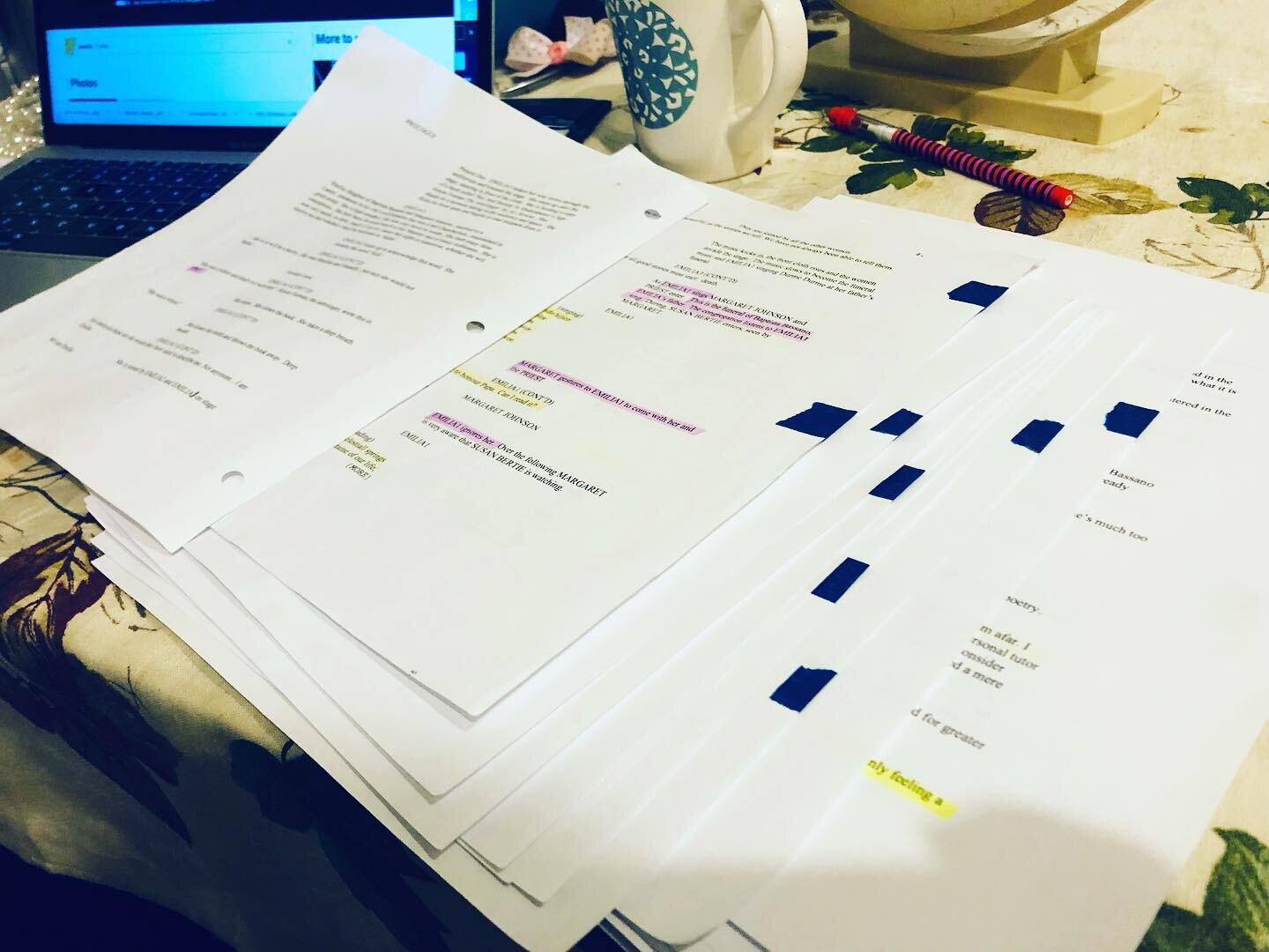 Rehearsal, memorizing lines, school, home.  Simple life, but definitely feel the weight!

Now we are working on our graduation show: &quot;Emilia&quot;. We have a beautiful cast and strong support for each other. The pressure is always there. I think