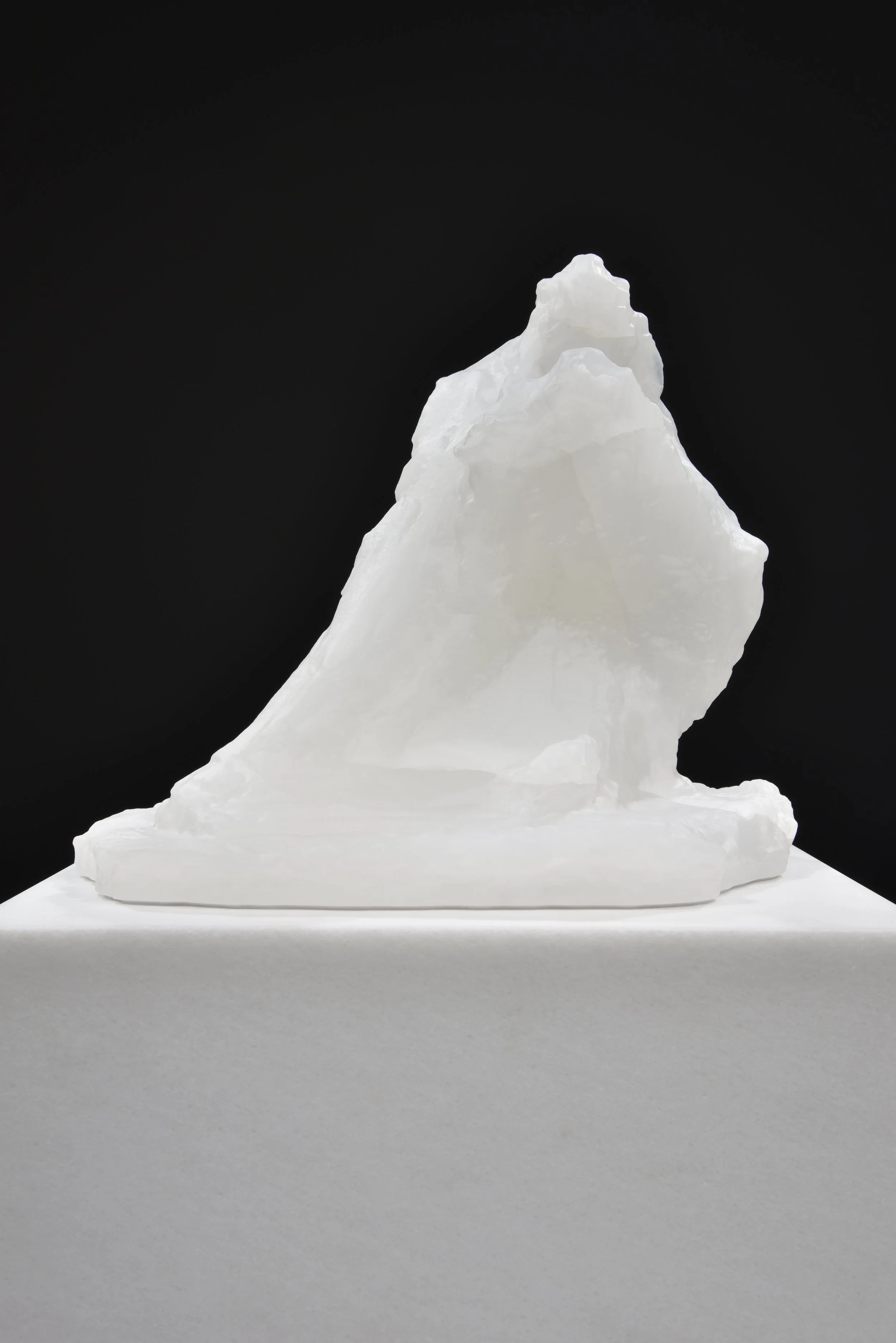 BXB2 - Impression of a Reading Man (front) - Ultra-Translucent White Mexican Onyx.jpg