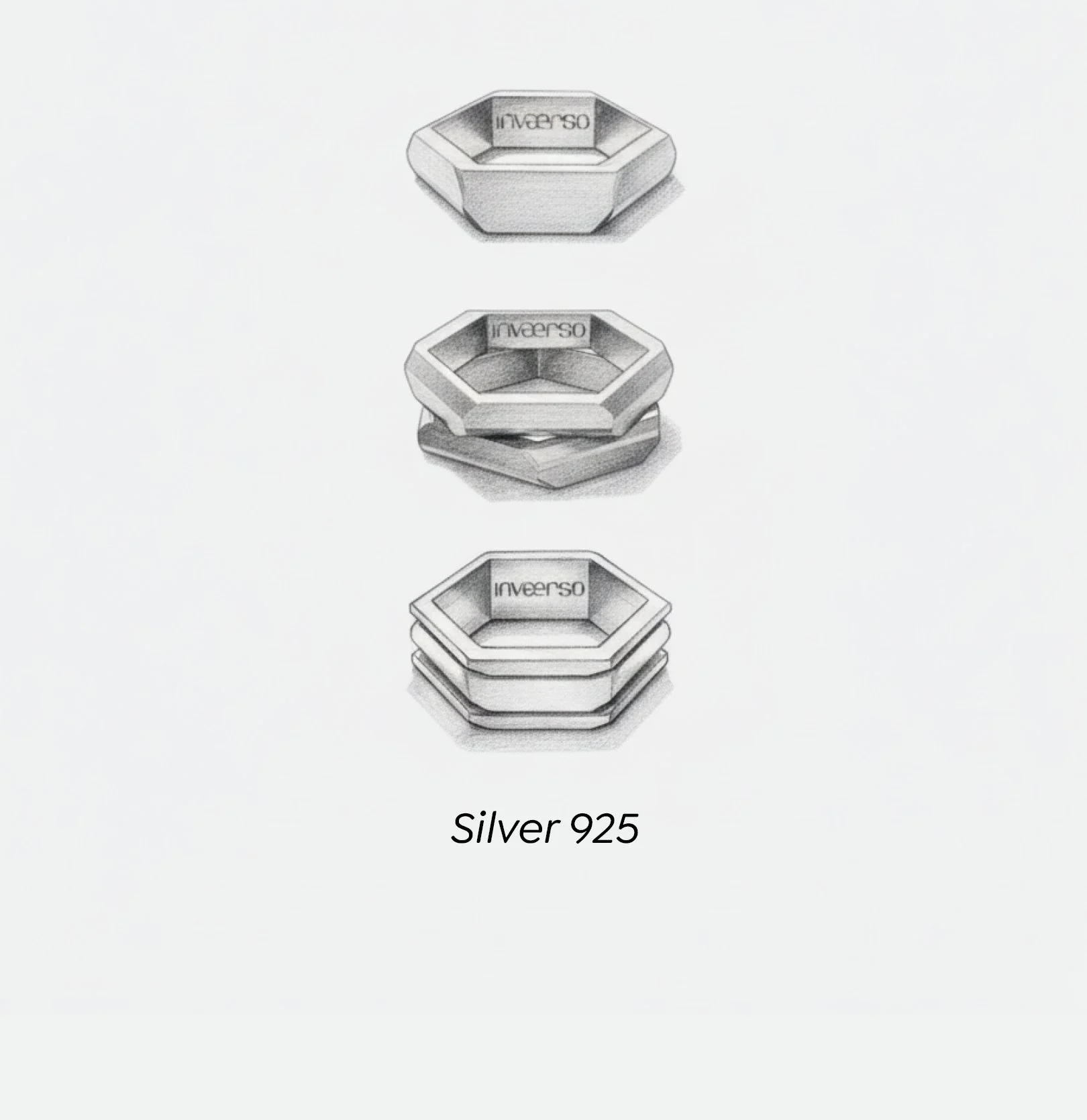 Hexagon rings bundle - argento.jpg