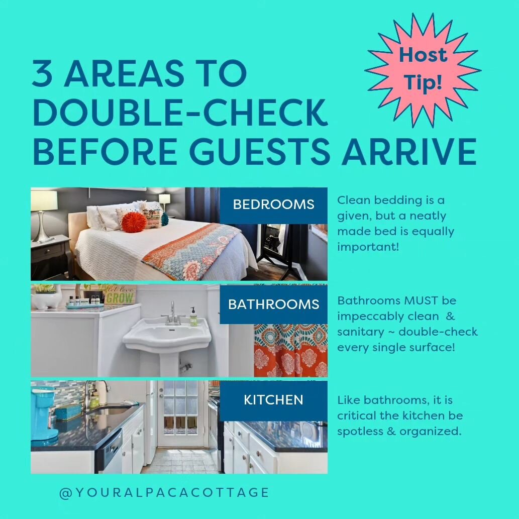 👀 ✔️ Before each and every guest, I do a walk-through inspection to double check that the cottage is ready for their arrival. I have an incredible cleaning team who makes it so easy for me to do the walkthrough, because I rarely find anything that n