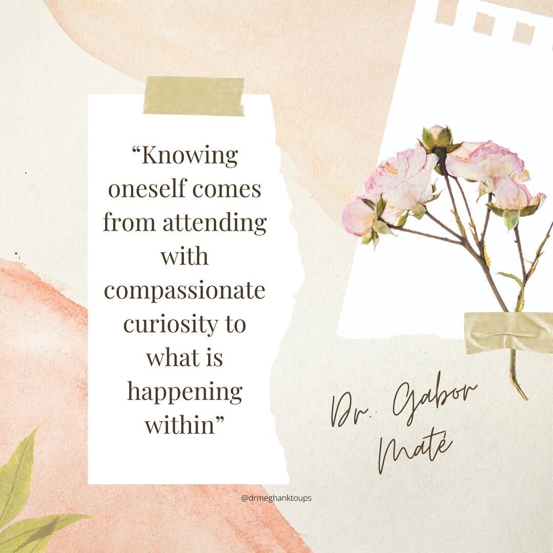 I love Dr Gabor Mate&rsquo;s work - and this reminder to engage ourselves with compassionate curiosity. A few ideas to get started: 
What am I feeling in this situation- with this person - in this moment?
What is my energy level right now?
How does t