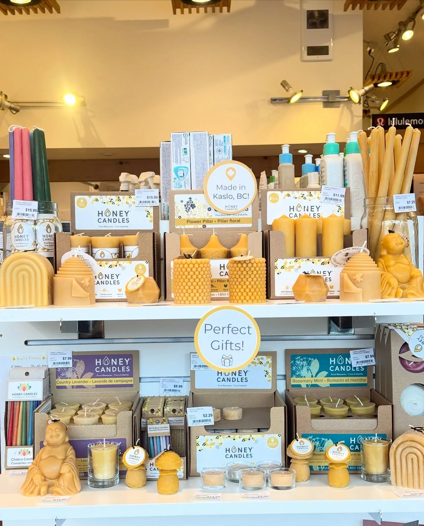 Our new @honeycandlesltd stock is all the buzz 🐝 

We love how these golden candles purify the air, set the mood, and add a little touch of cozy ambiance to any space. ✨

Which one is your favourite? Ours has to be the little Laughing Buddhas. 💙