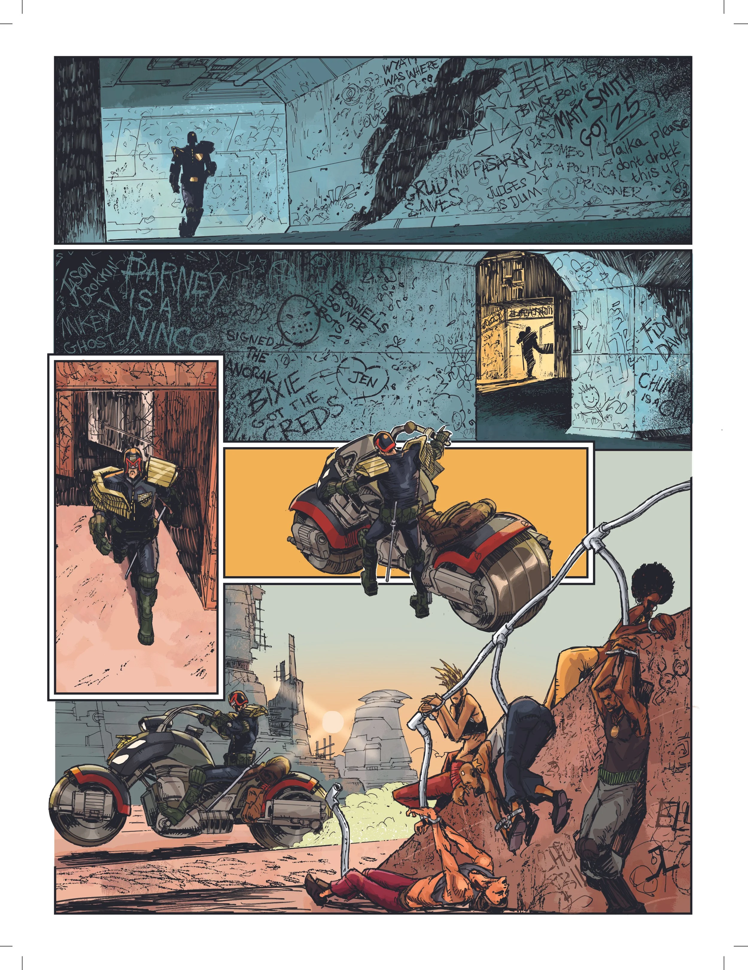 COLOURING [Judge Dredd, artwork: Jake Lynch]