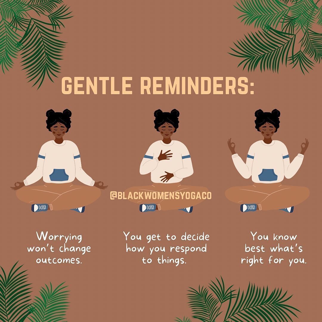 May we take a few moments to reflect on these important reminders from @blackwomensyogaco . When I practice these affirmations, I&rsquo;m reminded that 

💛 In this moment, I am safe
💛 I am allowed to pause 

::deep breath::

How are you feeling? 

