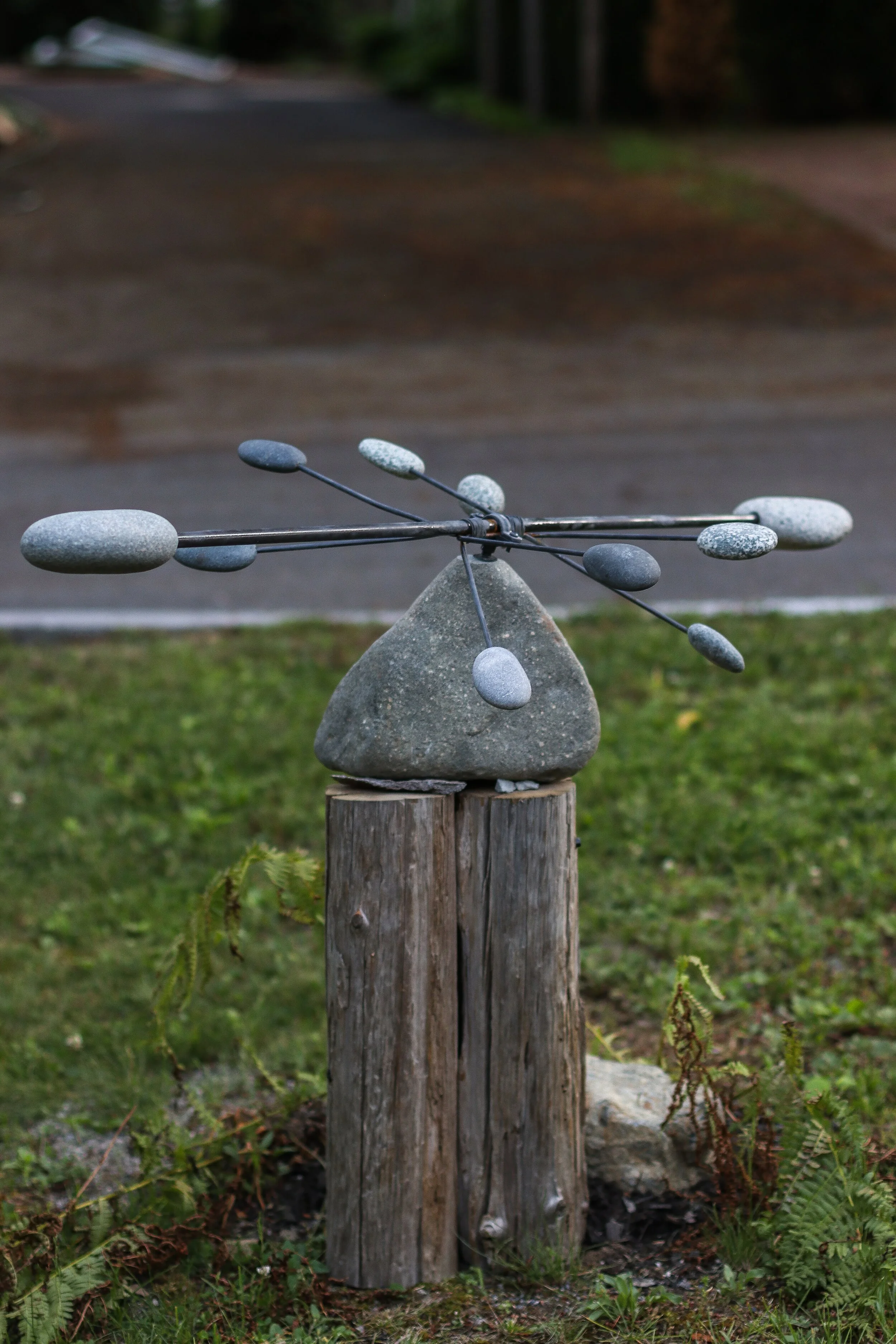 Planes - stone and steel sculpture