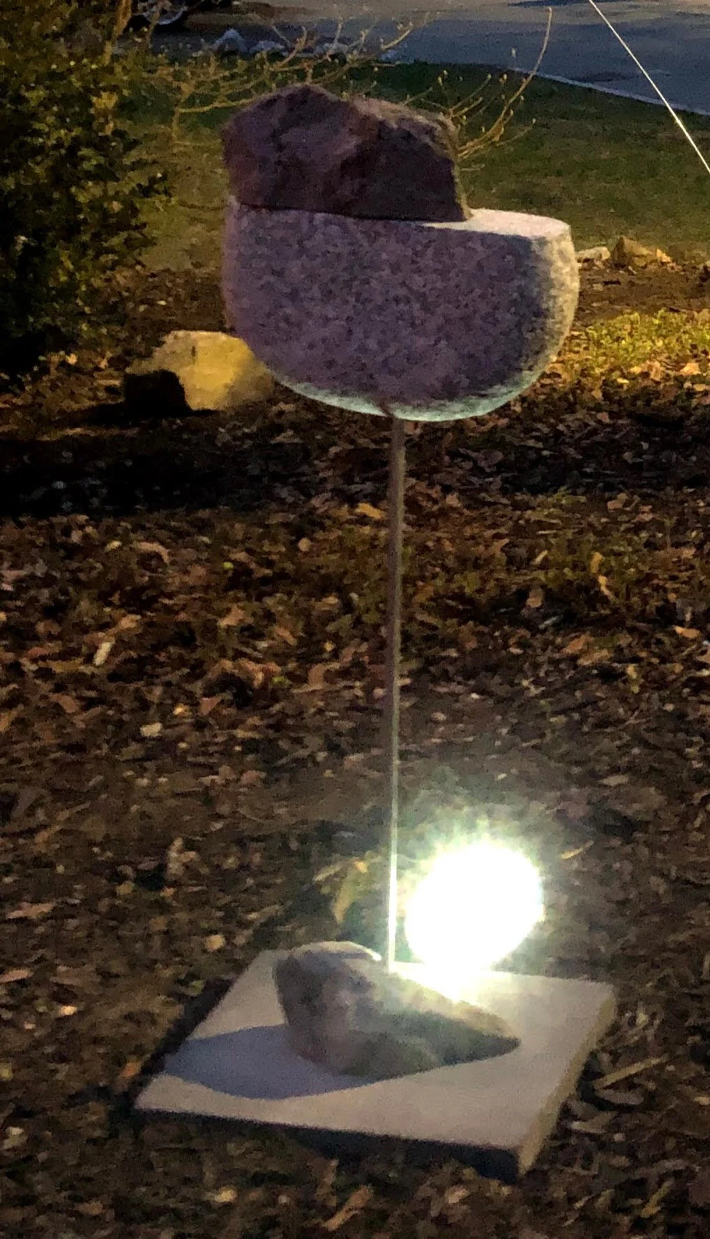 Hook Mountain, Nyack, NY: stone and steel sculpture