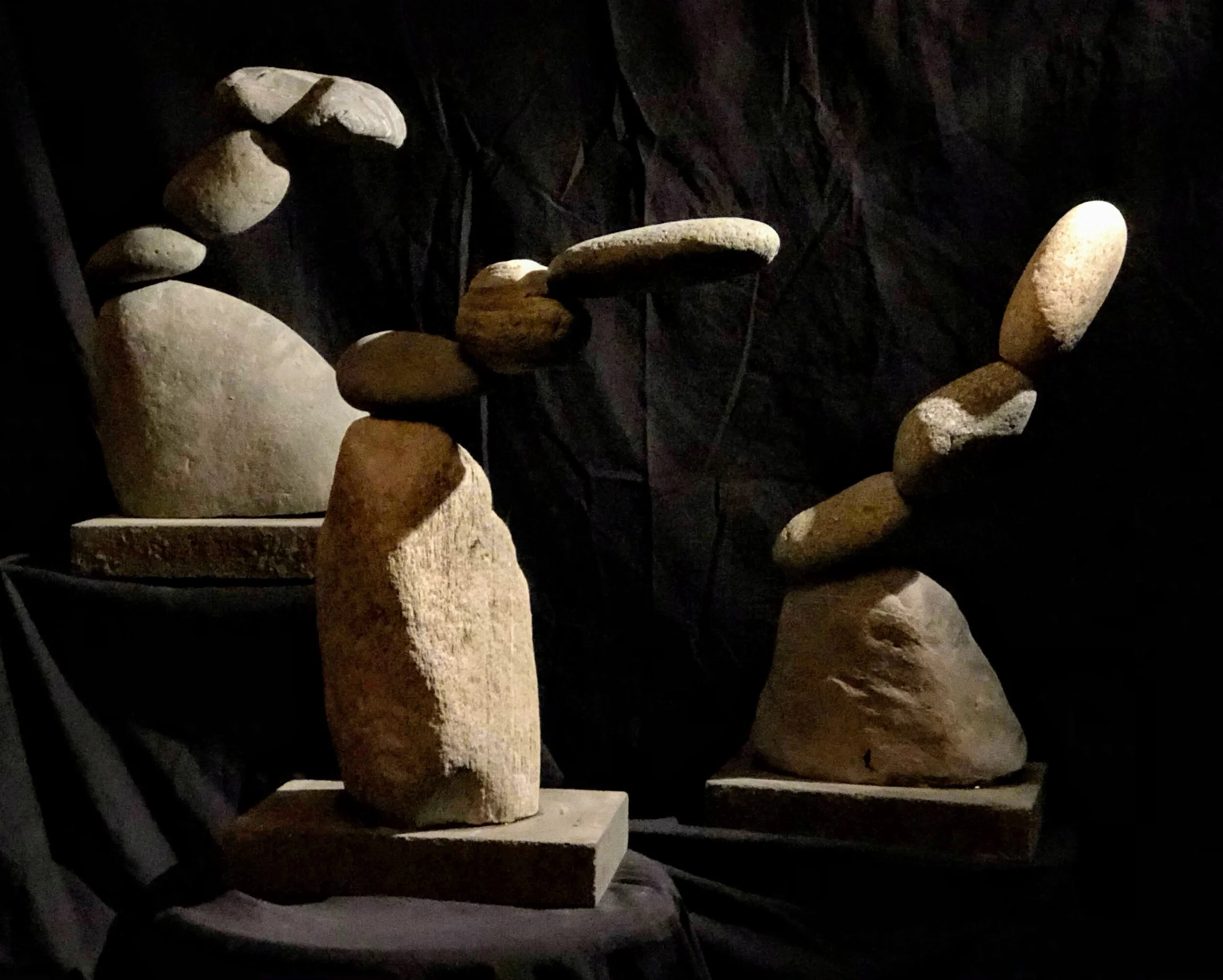 Ascent - stone and steel sculpture collection