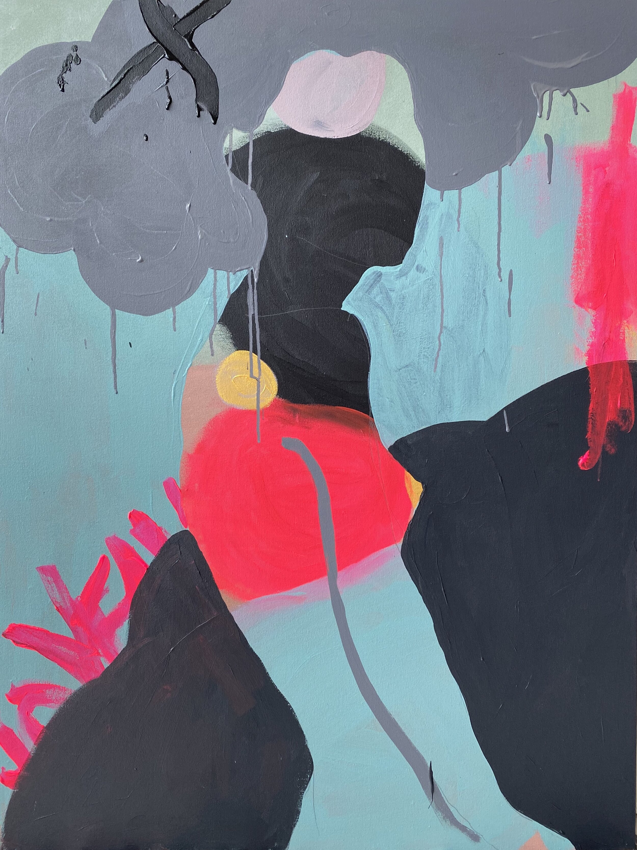 LIGHTNING BOLT 2020 ACRYLIC ON CANVAS 60"H X 48"W