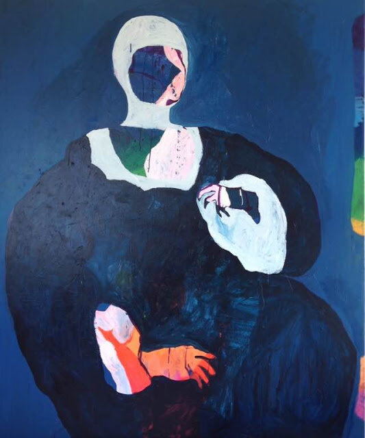 INDIGO WAY 2016 ACRYLIC ON CANVAS 72"H X 60"W (SOLD)