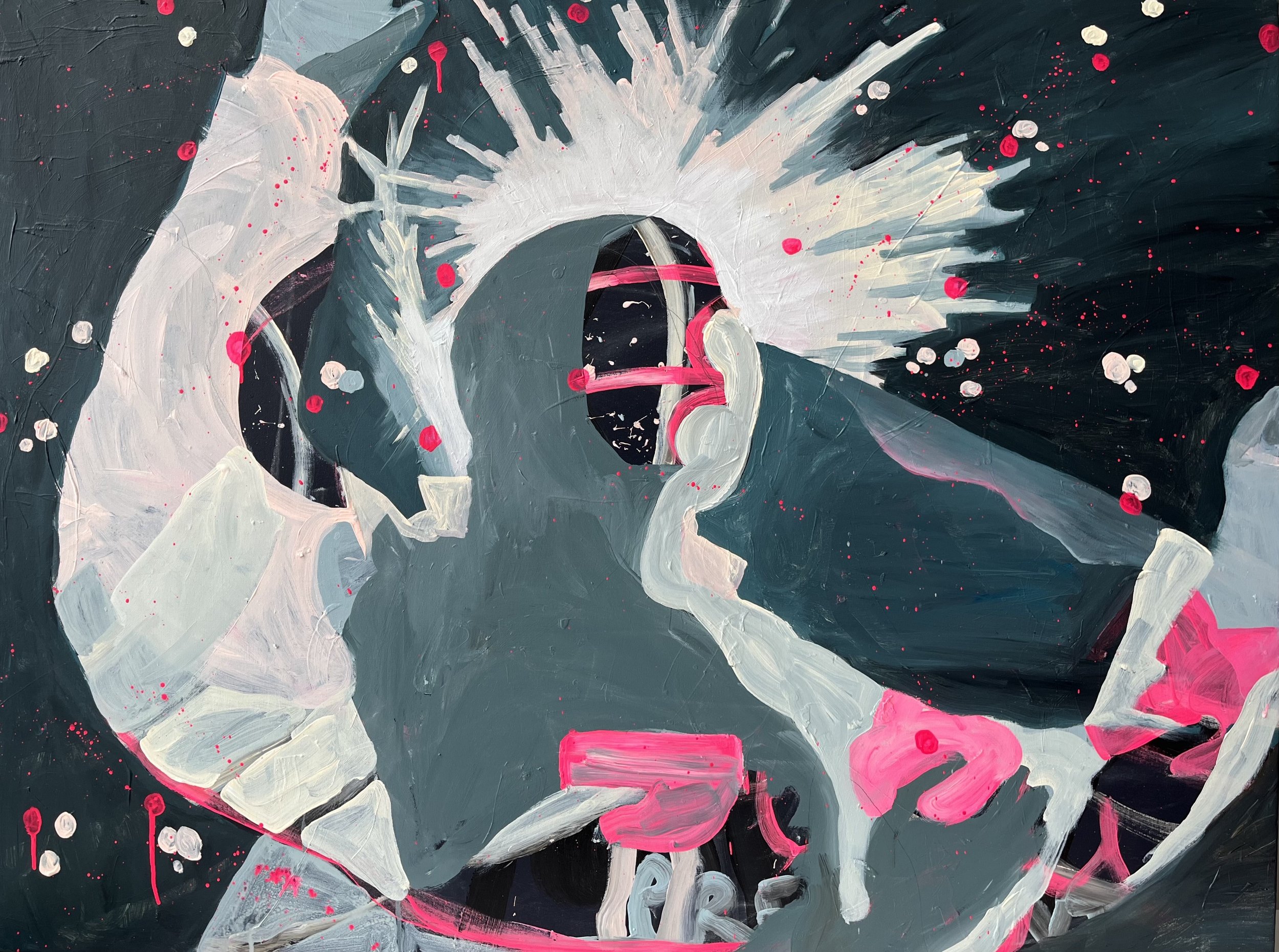 Of Fireworks and Halos Acrylic on Canvas 36"X48"
