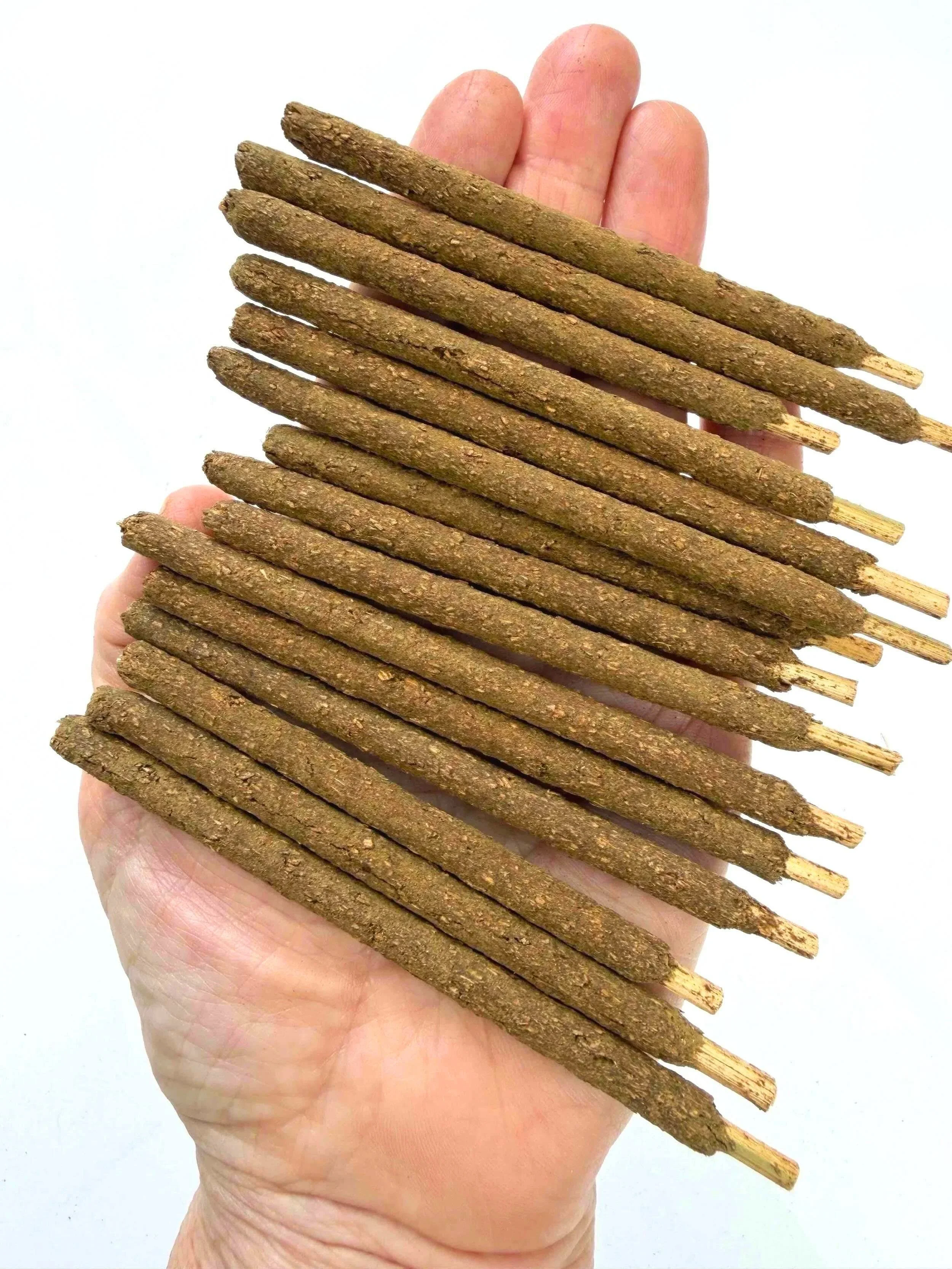 Handcrafted Artisan Palo Santo and Peruvian Andean Sage Thick Incense Sticks 4"