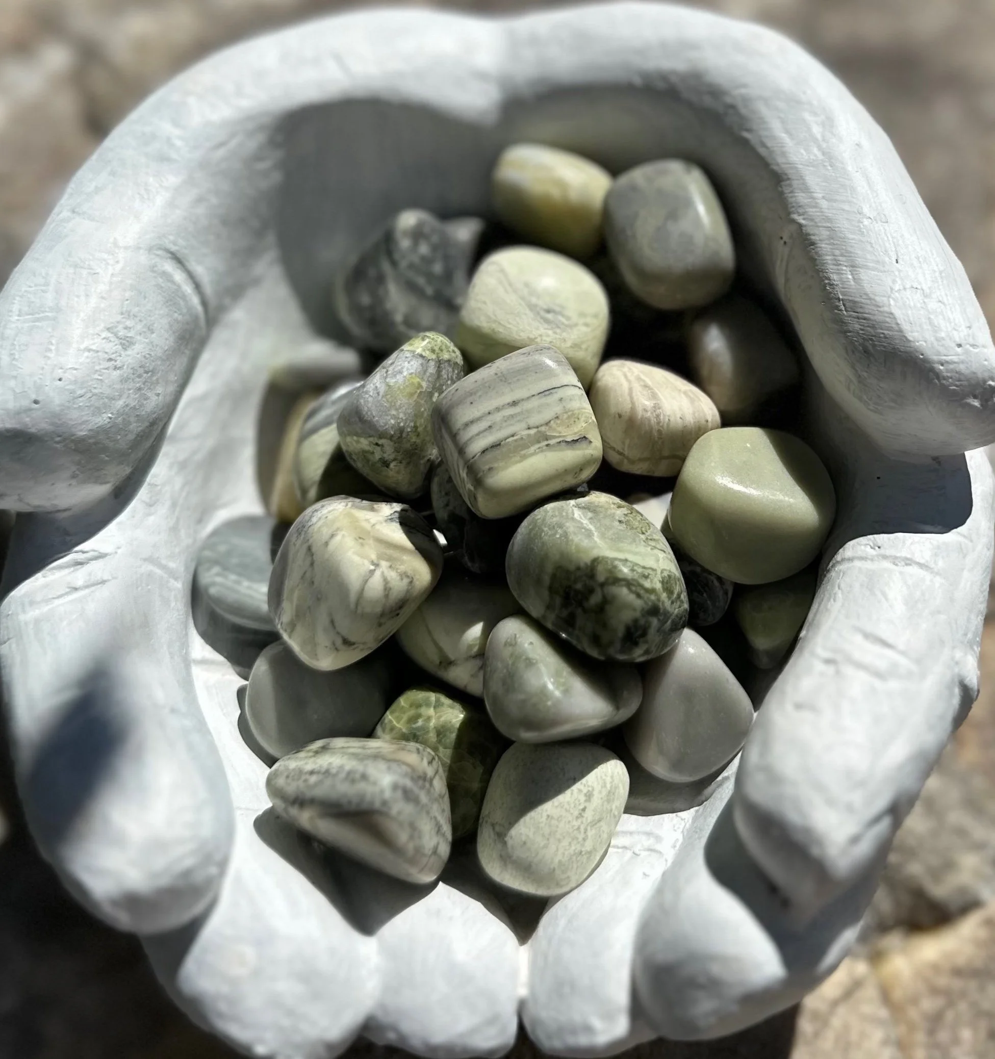 Banded Serpentine Crystal Tumble — Crystal Moon