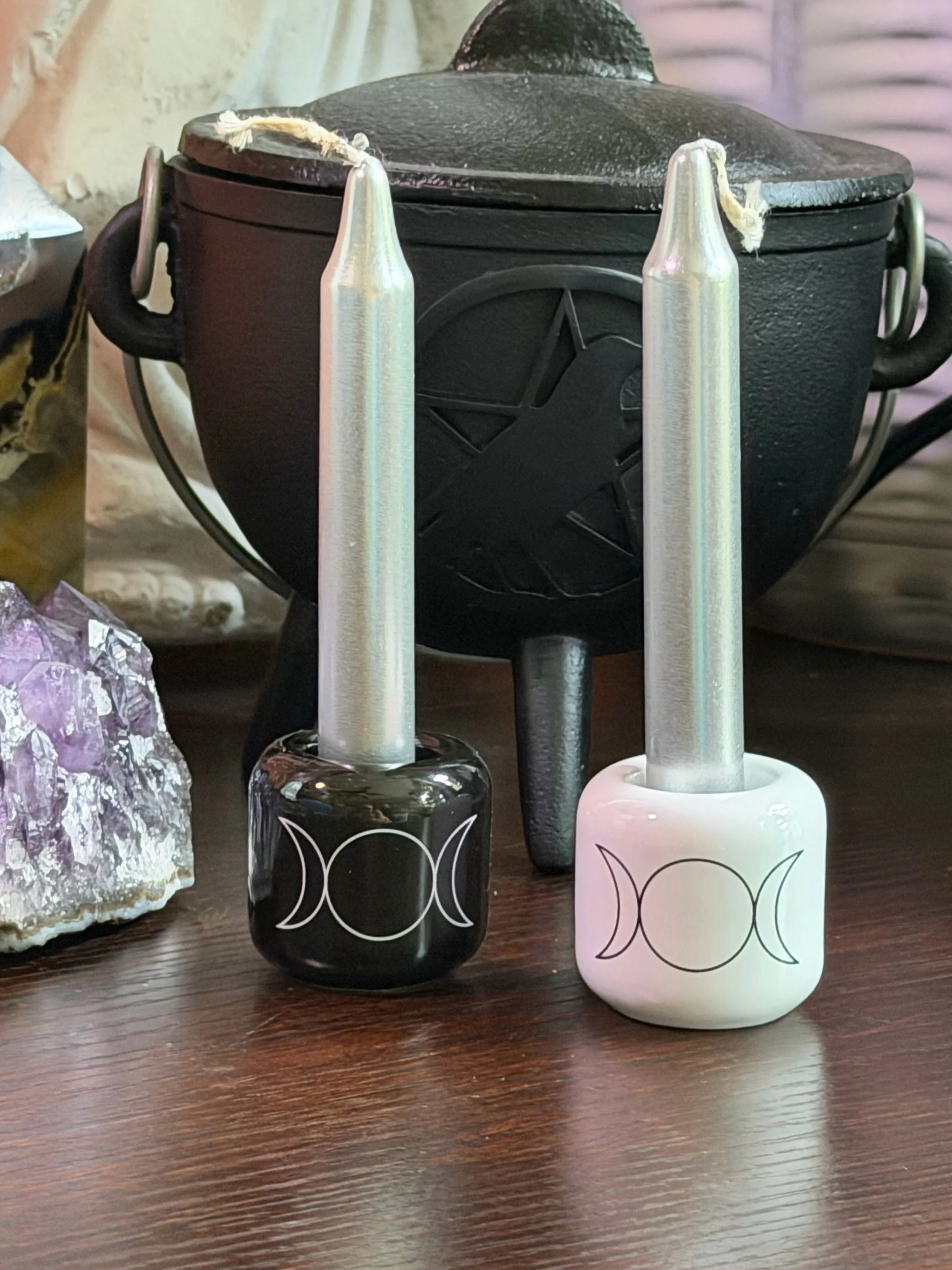 TRIPLE MOON CHIME CANDLE HOLDER WHITE & BLACK.jpeg