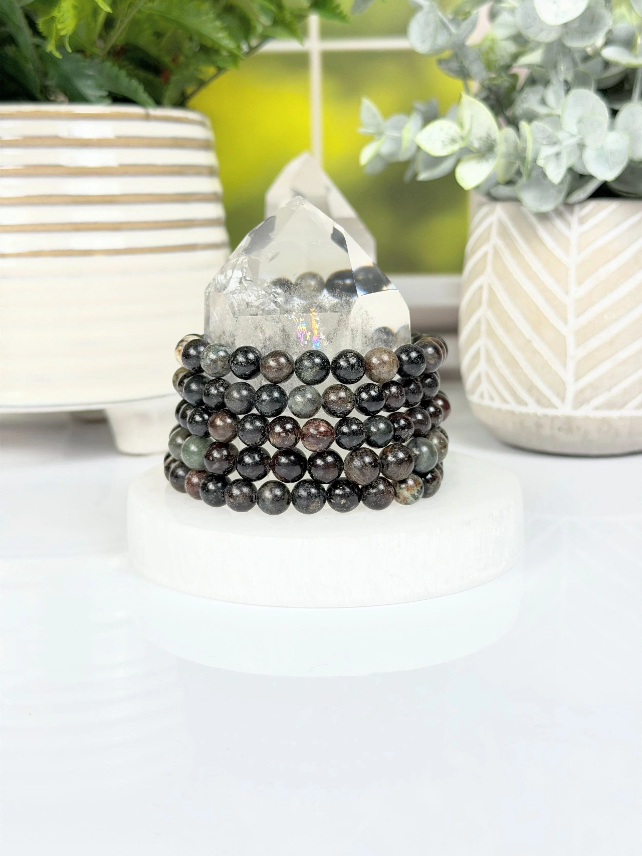 Natural Phlogopite Biotite Mica Bracelet 8mm