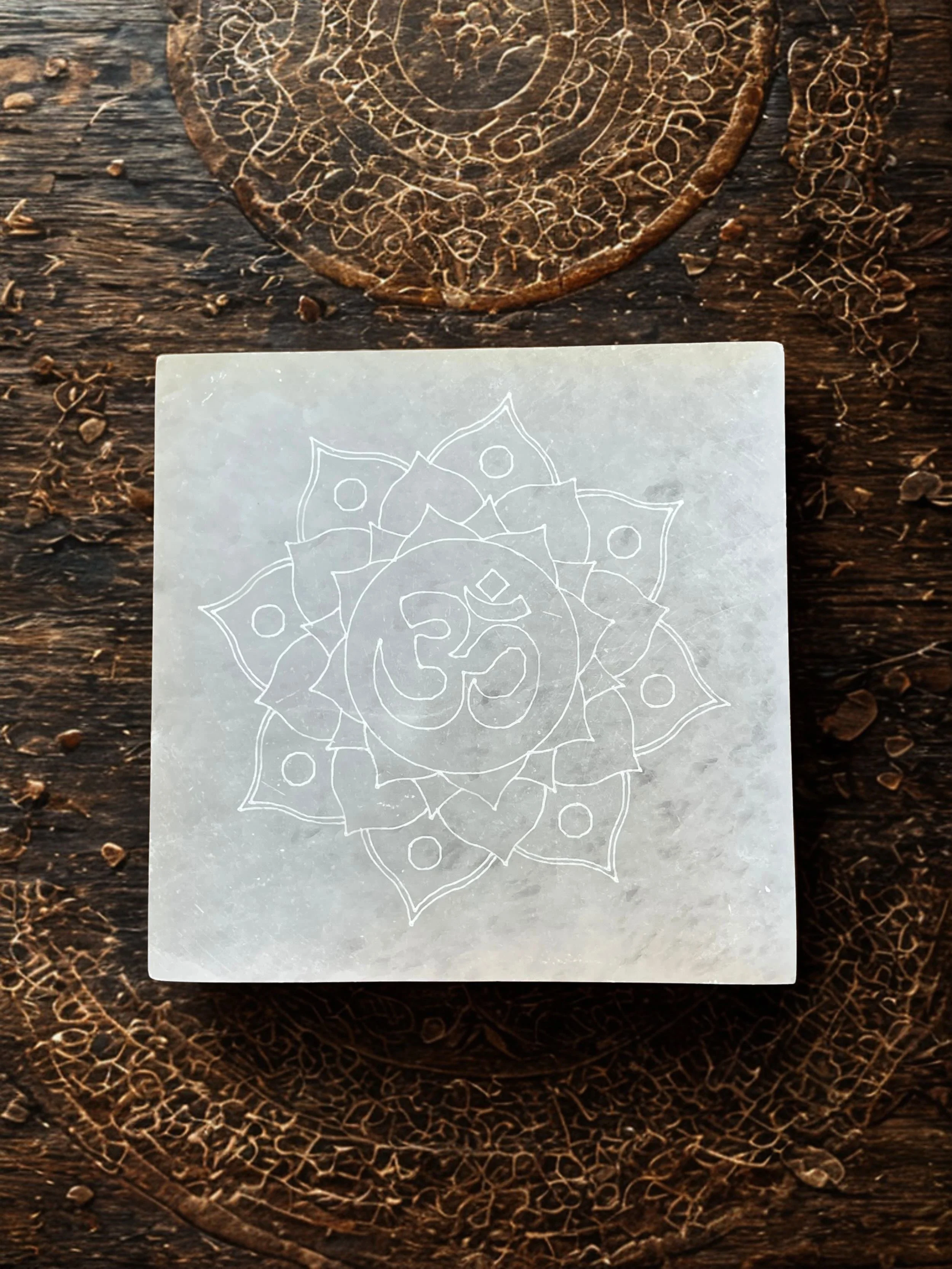 SELENITE OM SQUARE PLATE.jpg