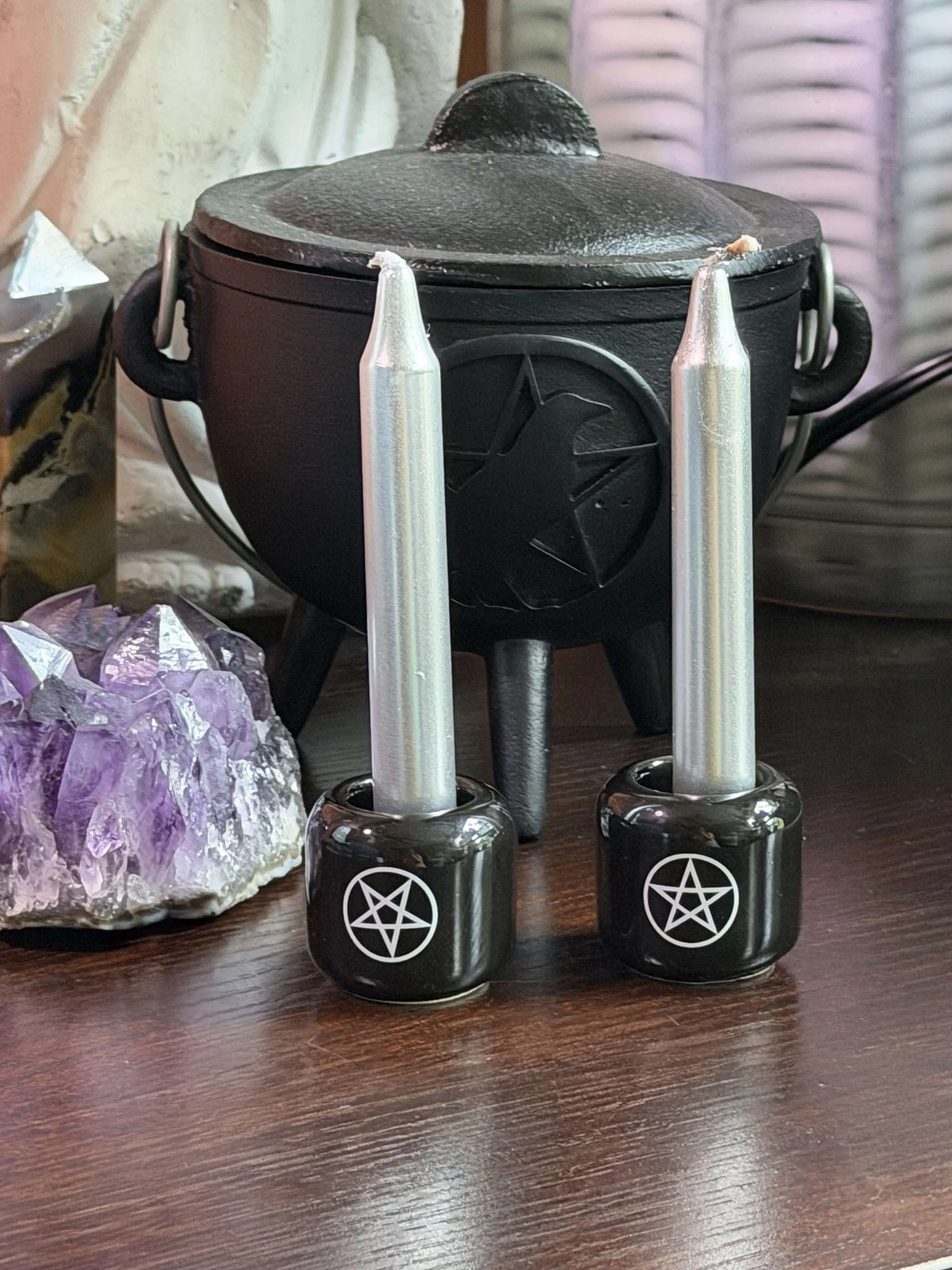 PENTACLE CHIME CANDLE HOLDER BLACK.jpeg