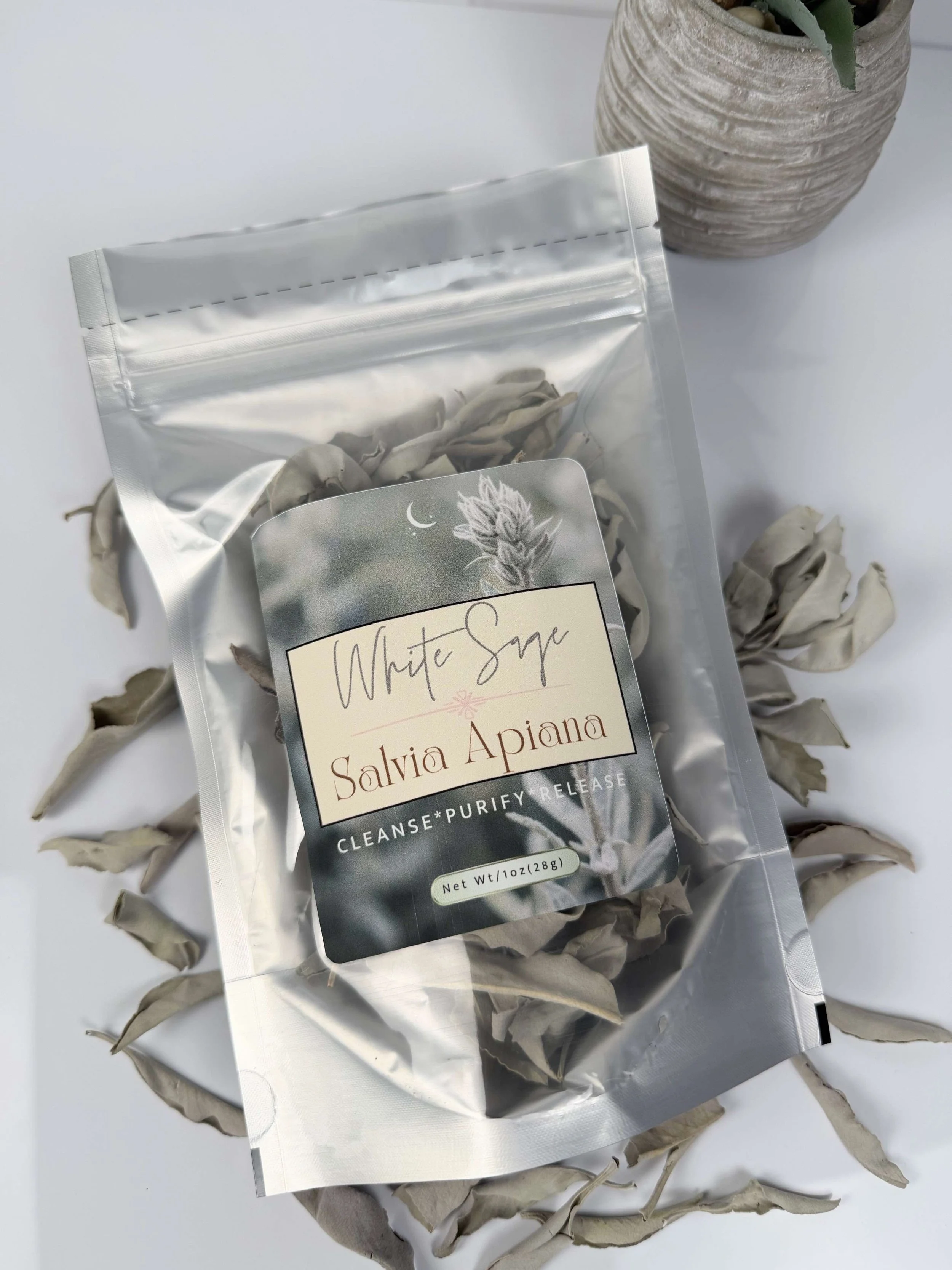 White Sage Loose and Clusters Smoke Cleansing Smudge with Abalone shell