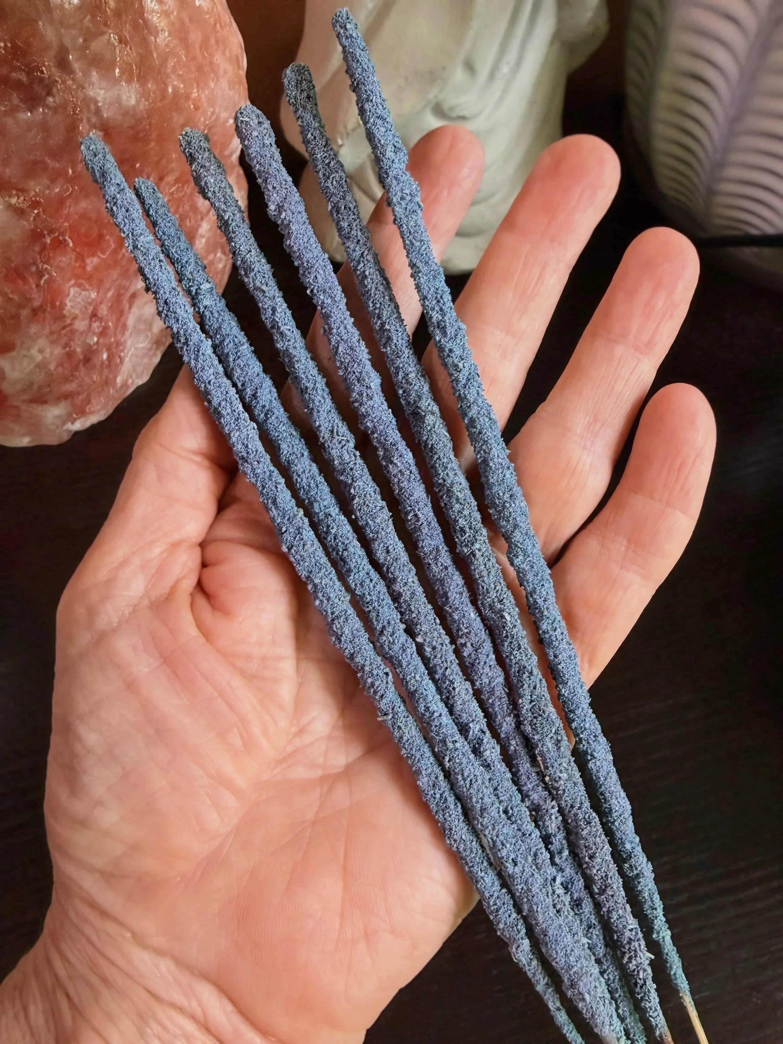 Handcrafted Artisan Mayan Copal Lavender Botanical Resin Incense Sticks 11"
