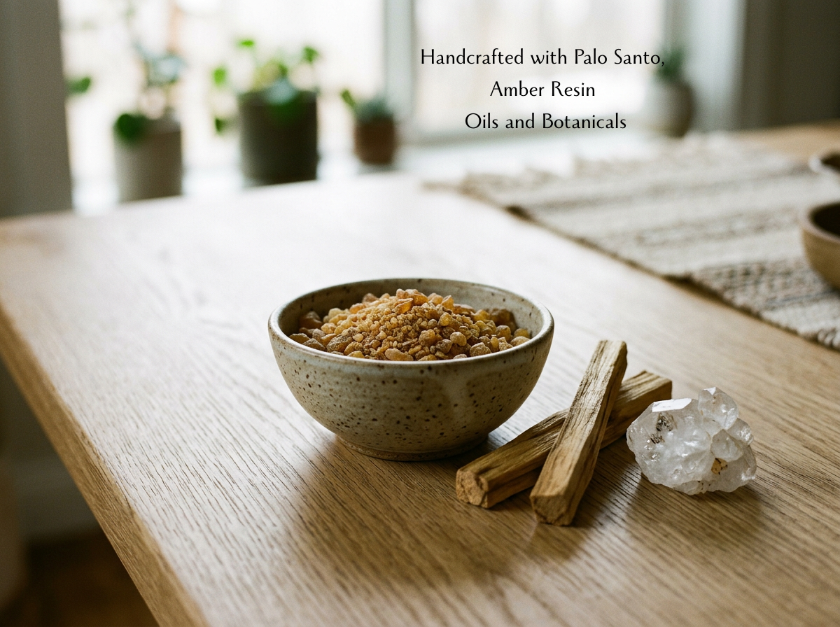 Handcrafted with Palo Santo, Amber Resin Oils and Botanicals.png