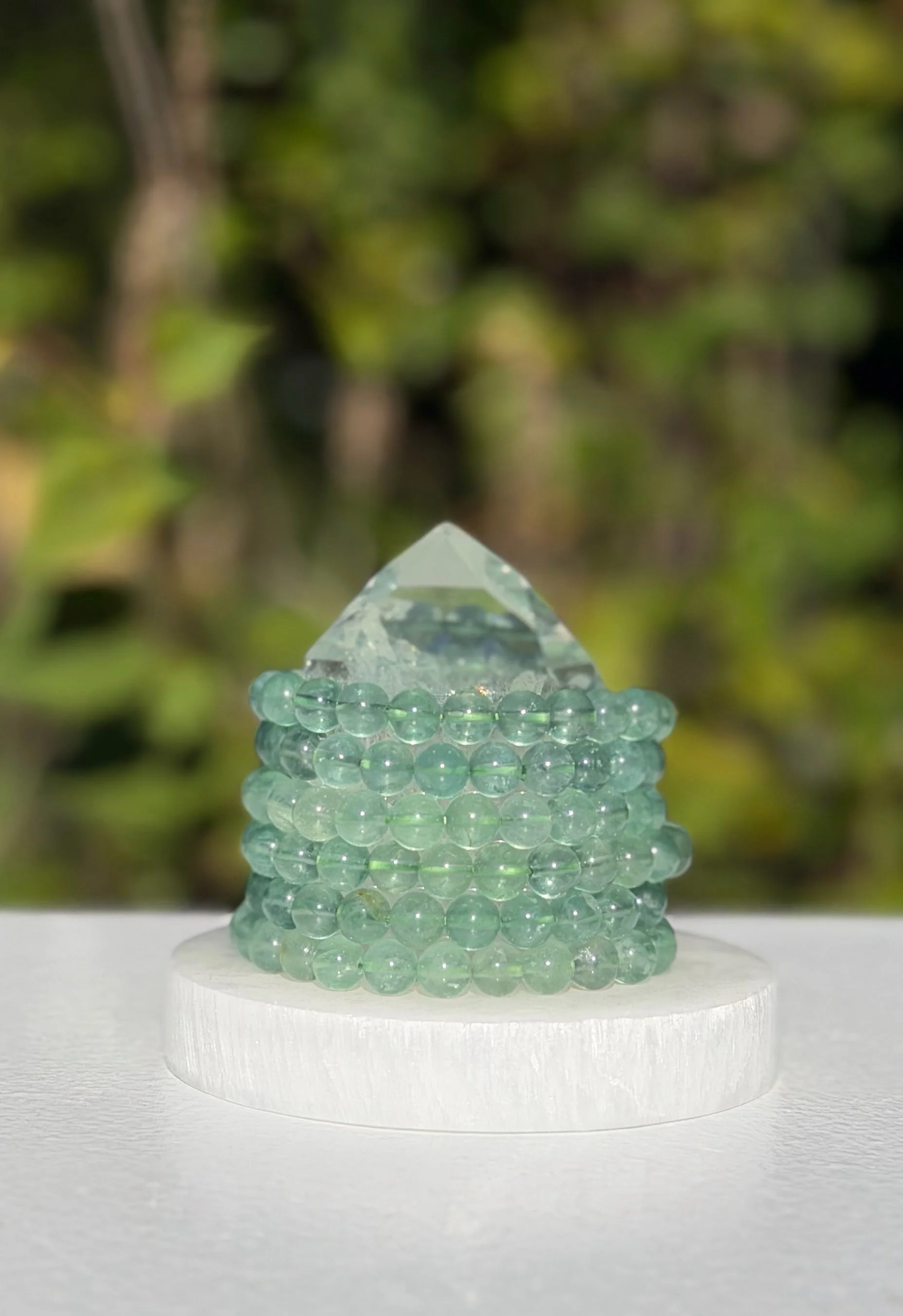 GREEN FLUORITE BRACELET ON CRYSTAL A.jpeg