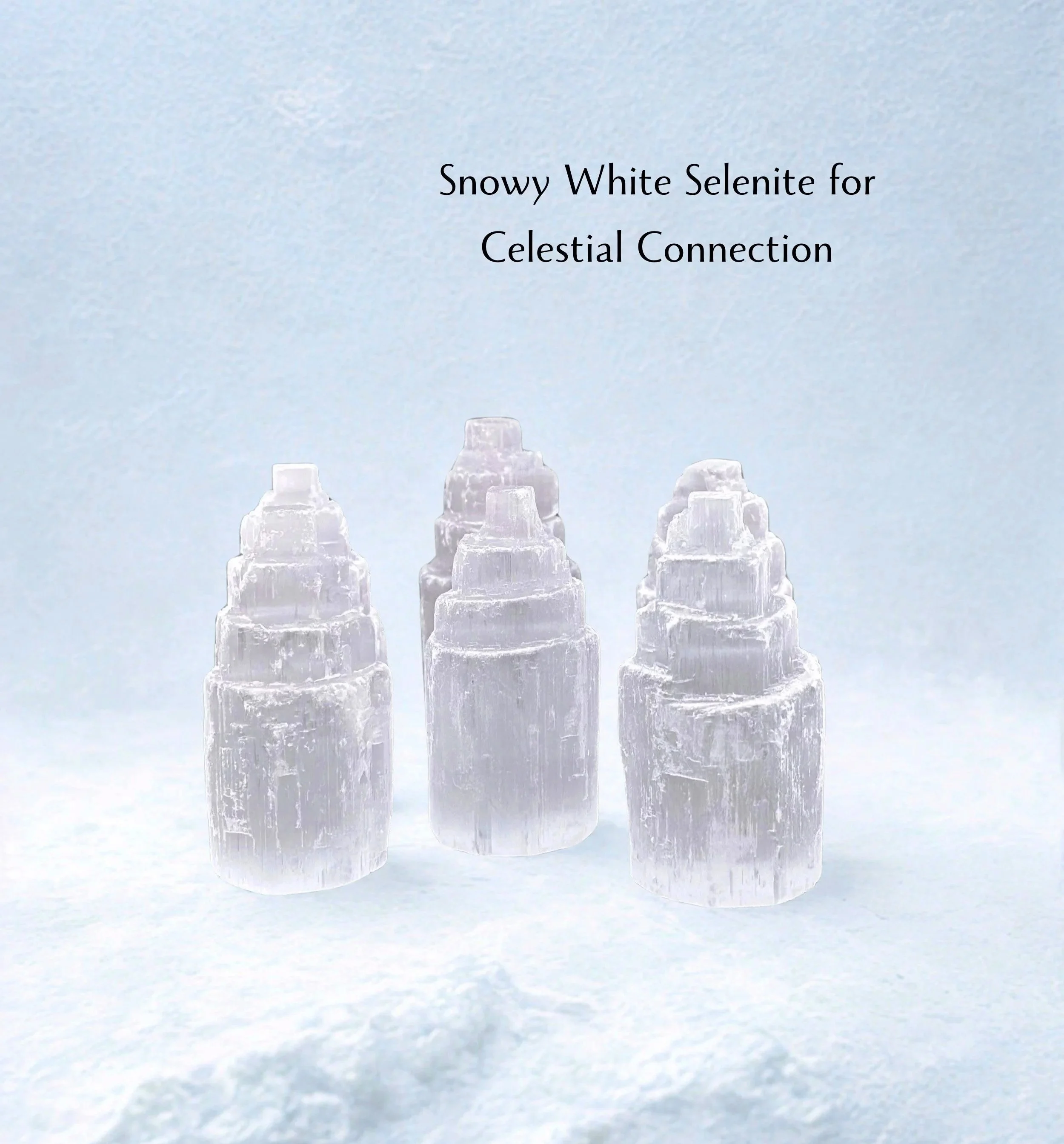 Selenite Mini Tower Point 2-2.8" Iceberg