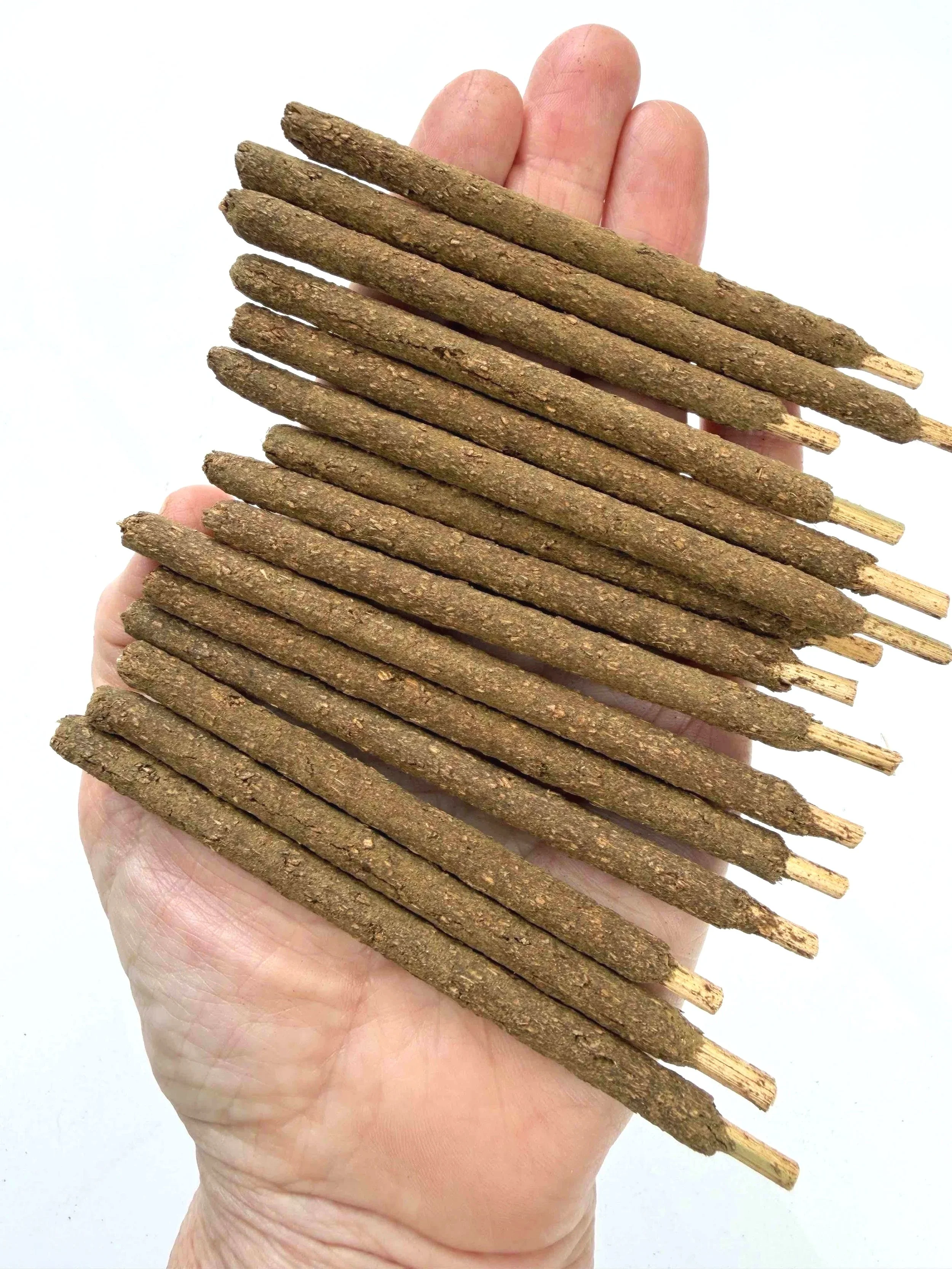 Handcrafted Artisan Palo Santo and Peruvian Andean Sage Thick Incense Sticks 4"