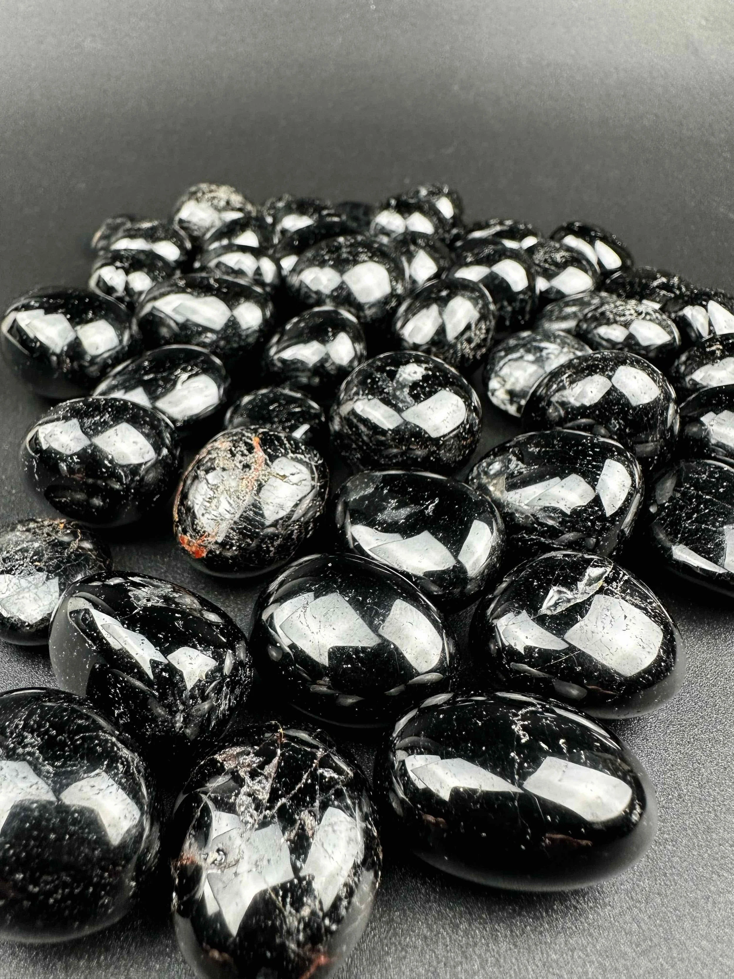 Natural Black Tourmaline Polished Tumbles
