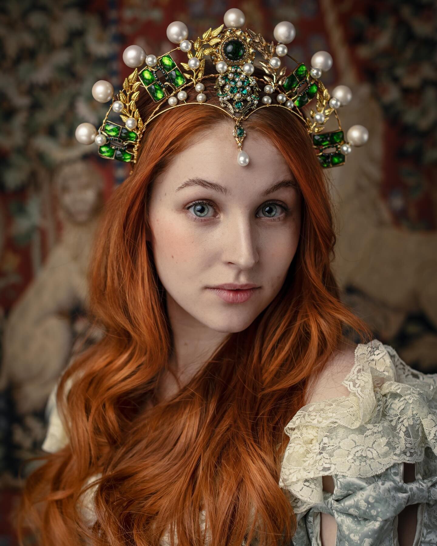 Had the absolute pleasure of working with the beautiful actress @annierosetate this morning creating some &lsquo;Damsel&rsquo; inspired portraits.  The stunning headdress is by the incredibly talented @mrmortimerswife who I just love working with too