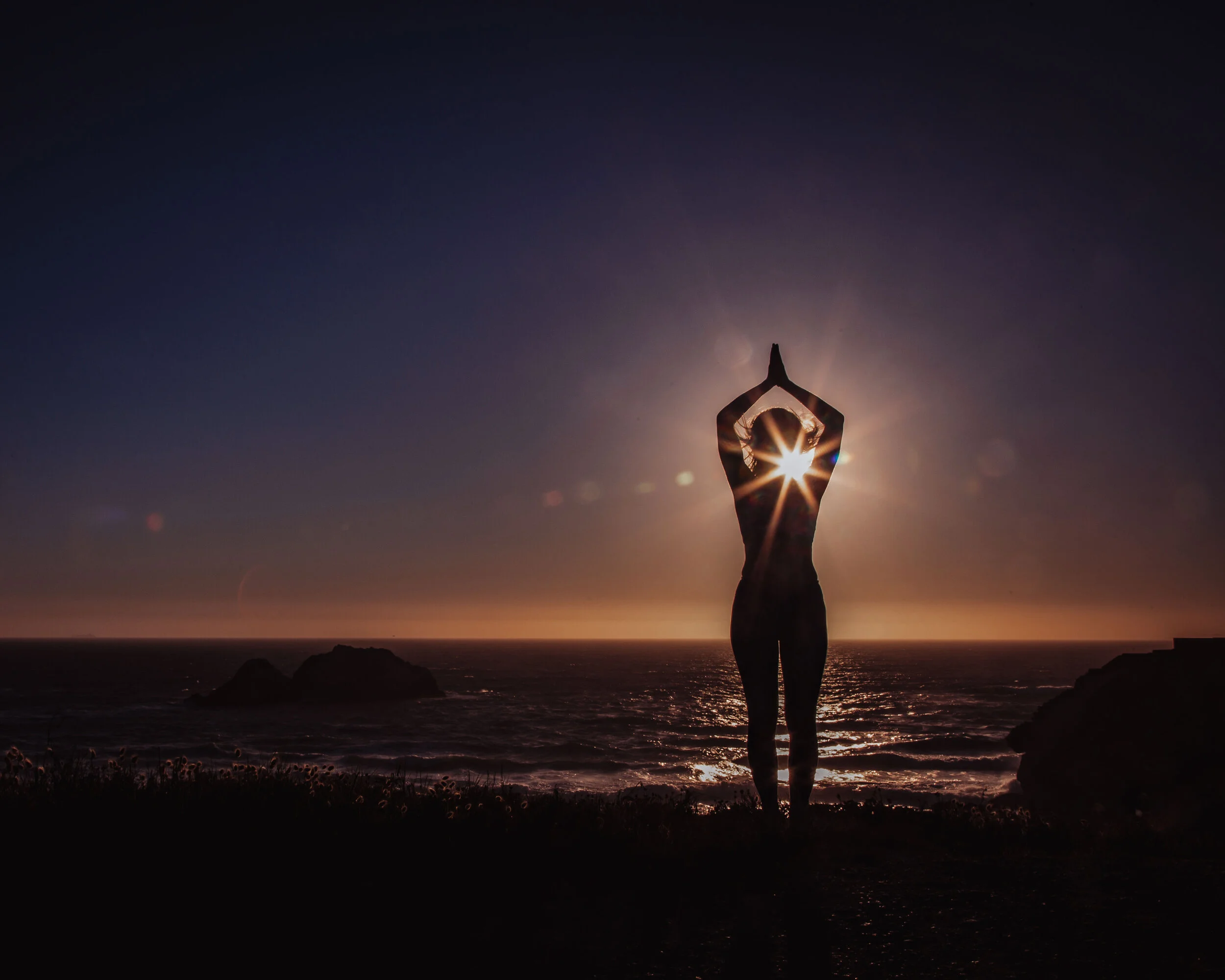 silhouette yoga portrait sunset california.jpg