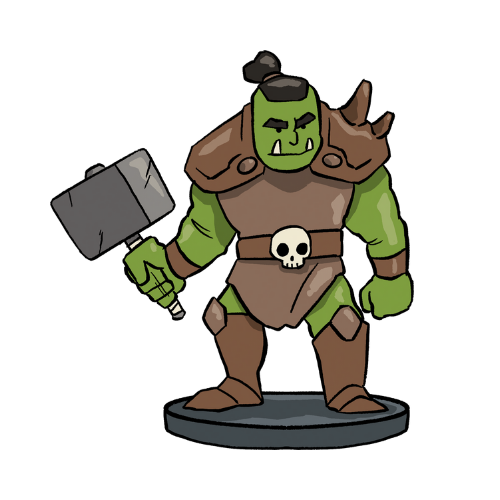 D&D token of an elf holding a hammer.