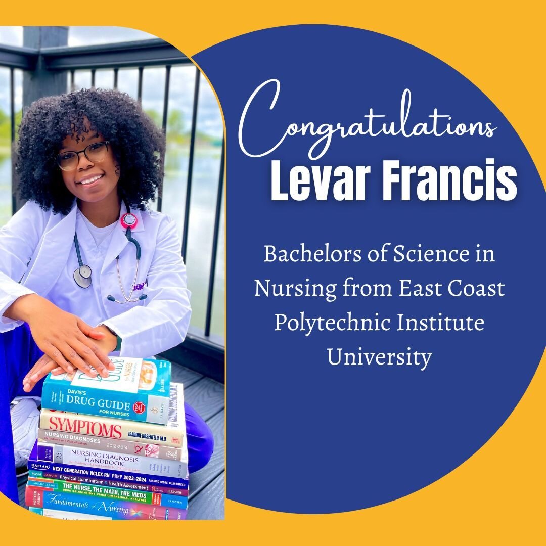 A Big Congratulations to our Camp Coordinator Levar Francis. 
.
.
Levar has been a mentor, coach, and camp coordinator since I launched this organization in 2020 during the Pandemic! 
.
.
Without her, BYM would not be what it is today. 
.
.
Now, Leva