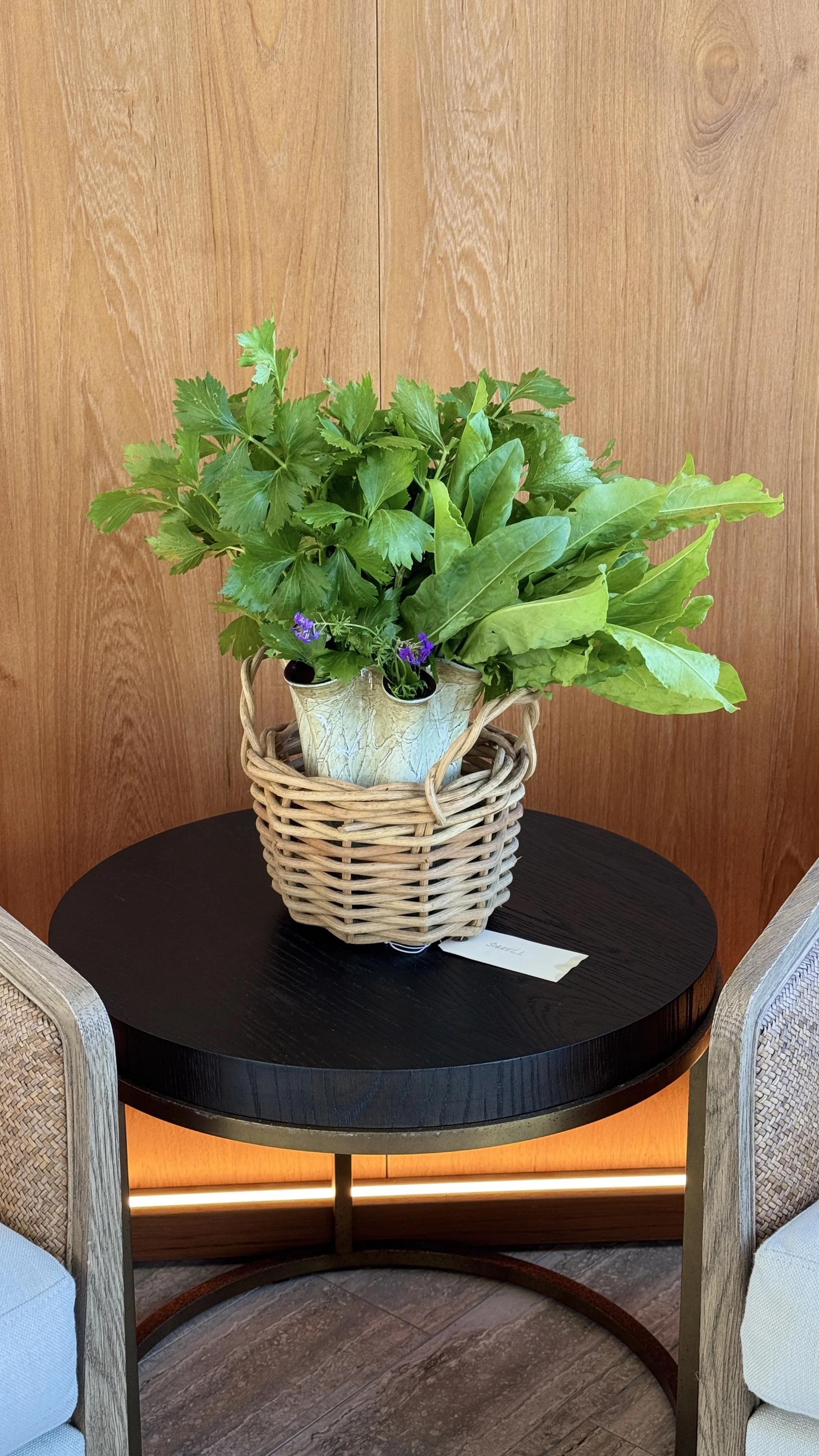 garden harvest display in the lobby