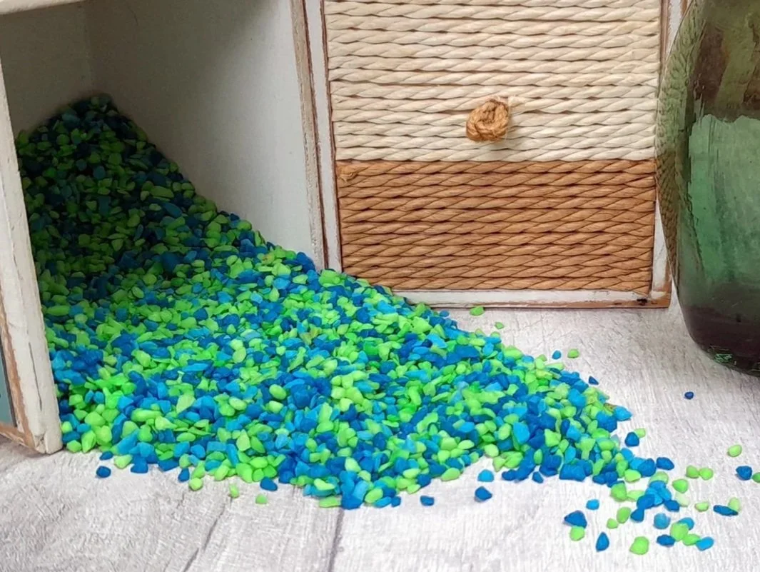 Sea green decorative gravel