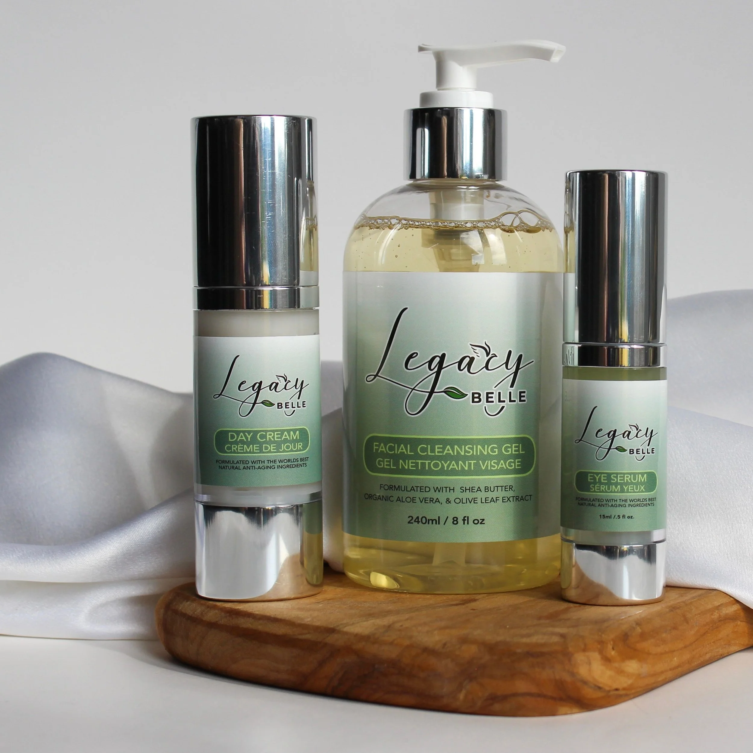 Day Cream / Facial Cleansing Gel / Eye Serum