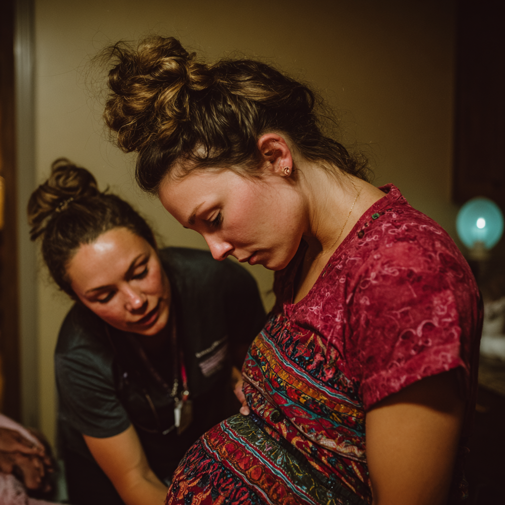 Mom enjoys her new baby after having a peaceful, natural birth