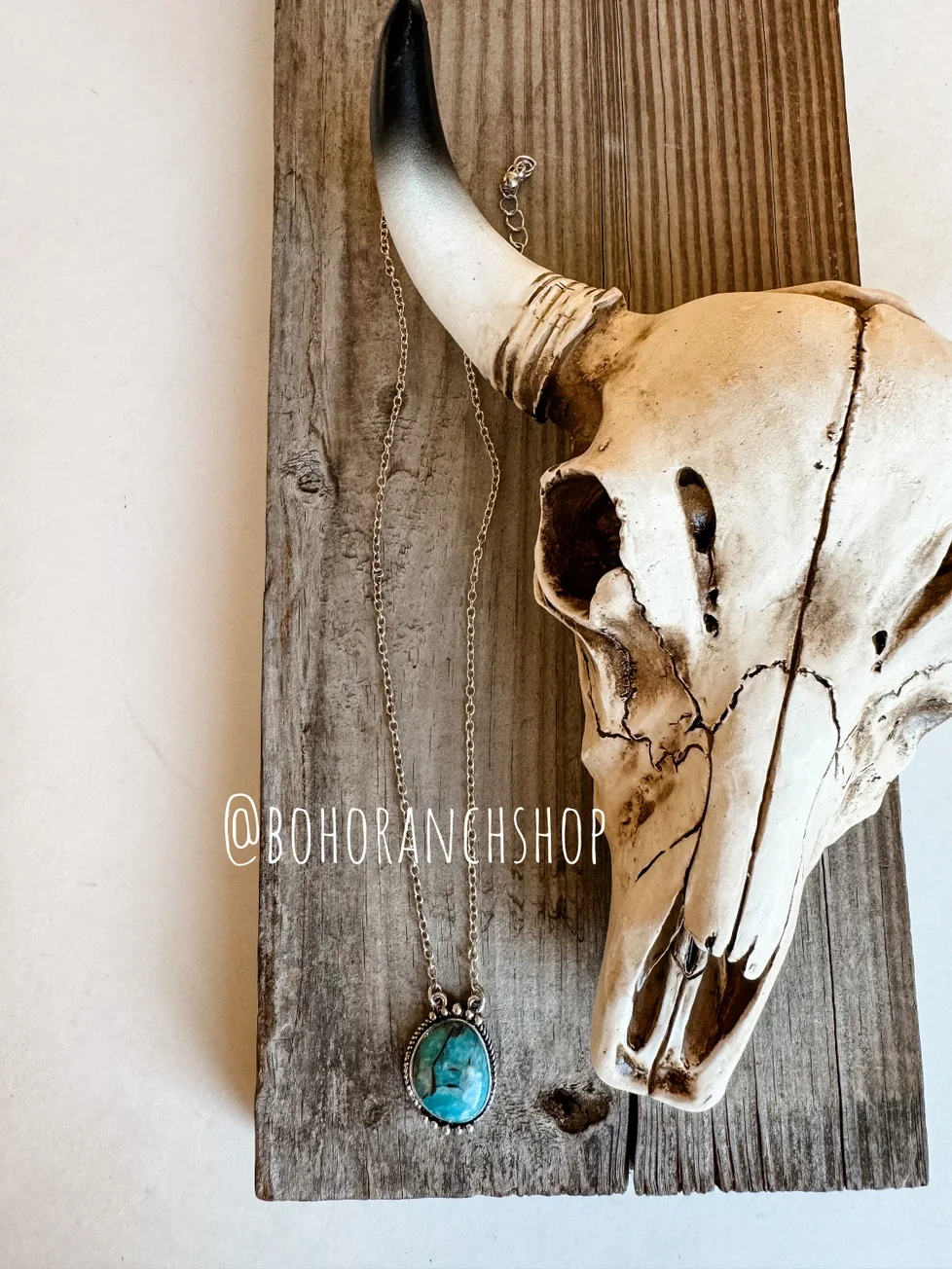Western Style Turquoise Dainty Necklace
