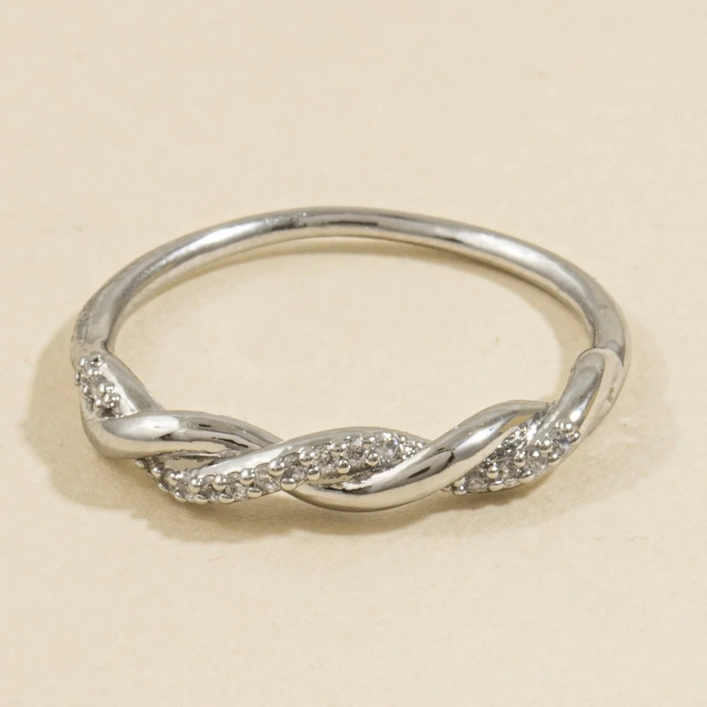 Twisted Pave Band Ring