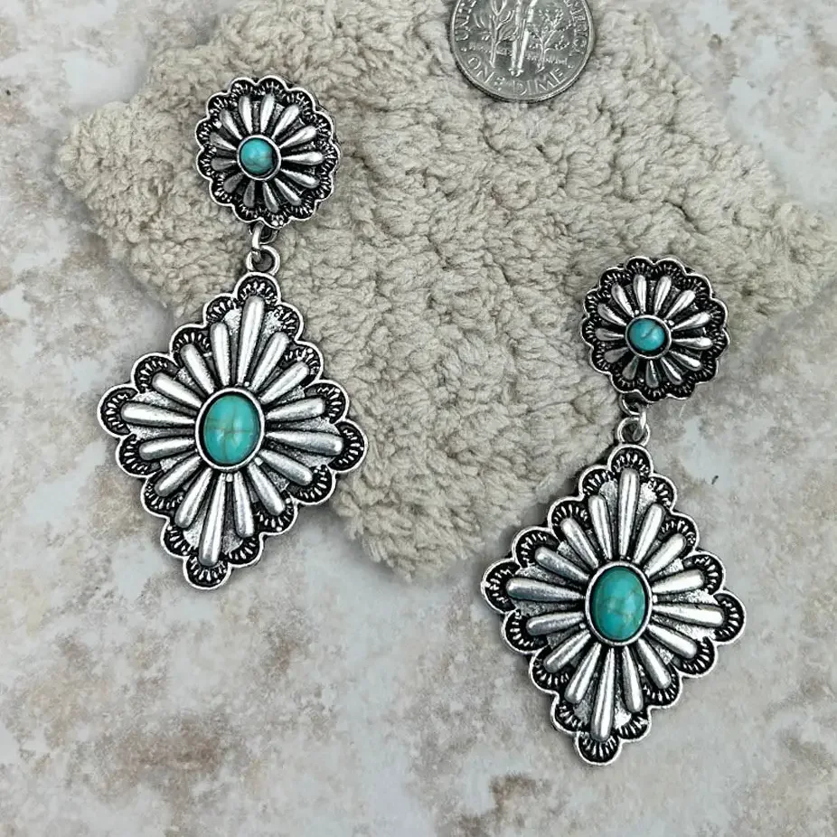 Turquoise Vintage Drop Earrings