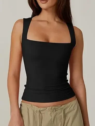 Elegant Black Sleeveless Top